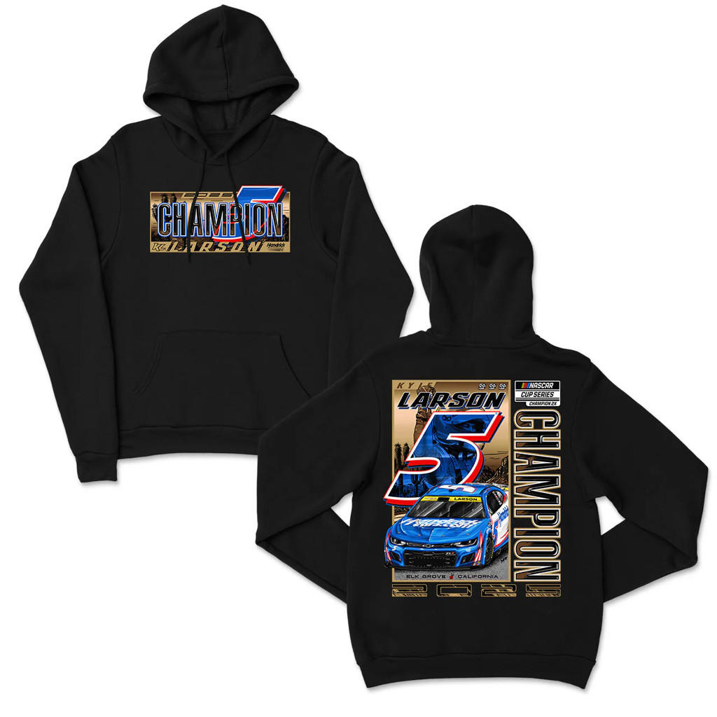 Kyle Larson Merch Kyle Larson 5 Champion Hoodie Christmas Gifts For Racing Lovers-1