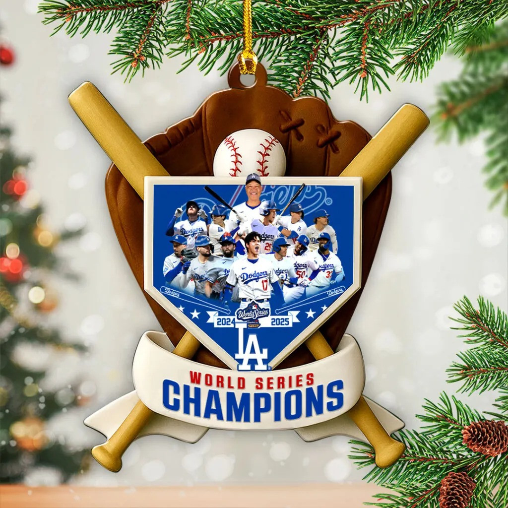 LA Dodgers 2025 World Series Champions Christmas Ornament Baseball Player Xmas Gifts-1