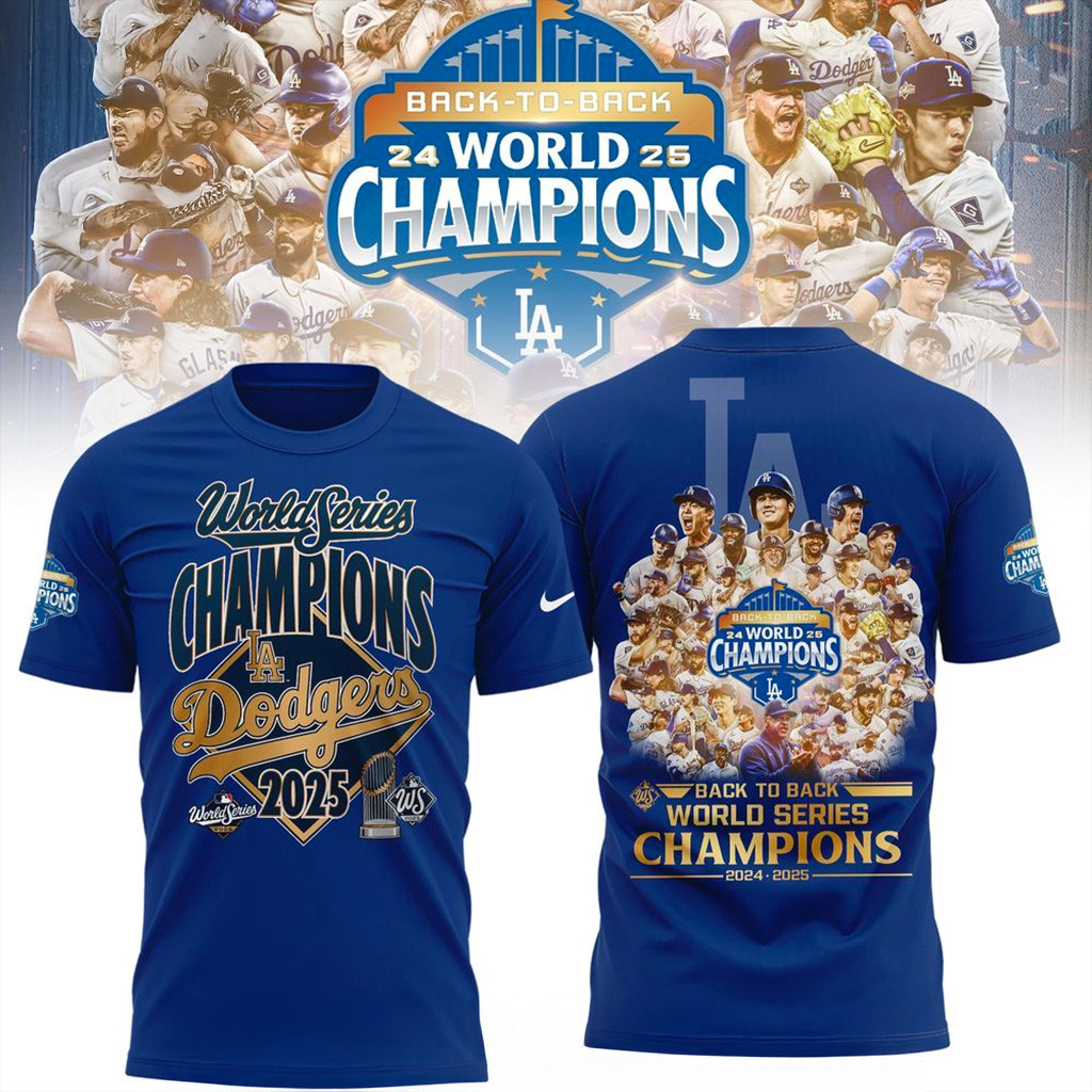 LA Dodgers 2025 World Series Champions T-Shirt Dodgers Merch Gifts For Baseball Fans-1