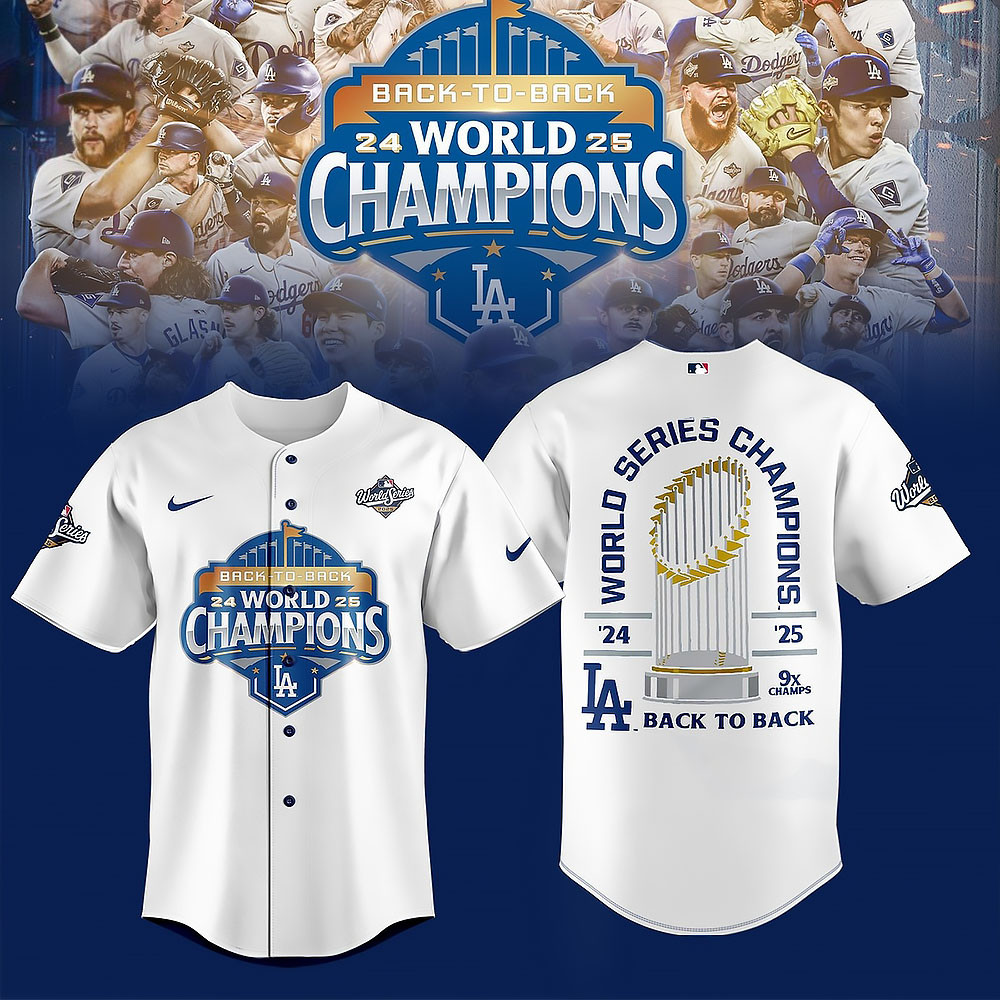 LA Dodgers B2B World Champions 24 25 Baseball Jersey 9X Champs LA Dodgers Merch Fans Gifts-1