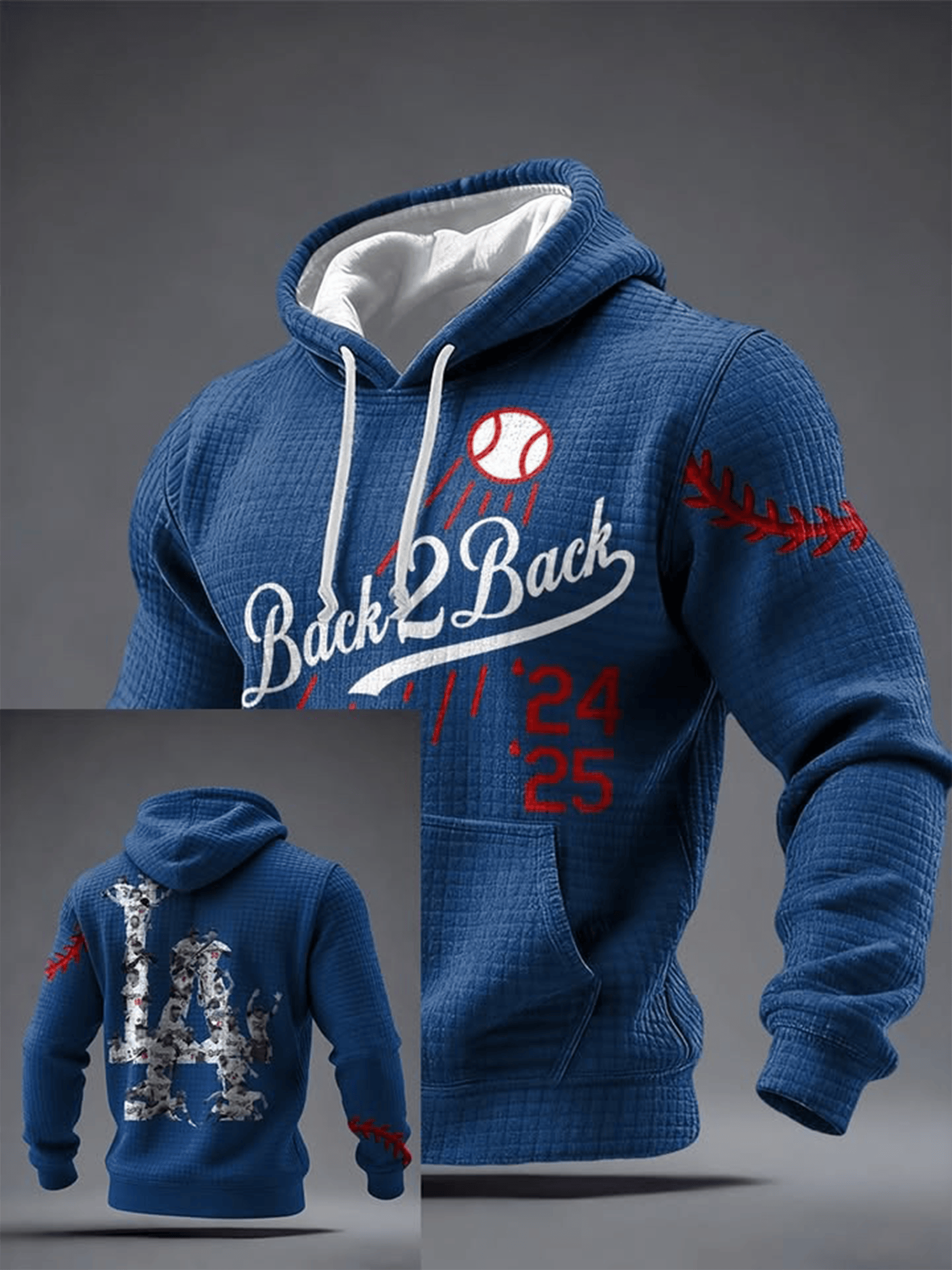 LA Dodgers Back 2 Back 24 25 Hoodie World Series Champ Merch LA Dodgers Lovers Gifts-1