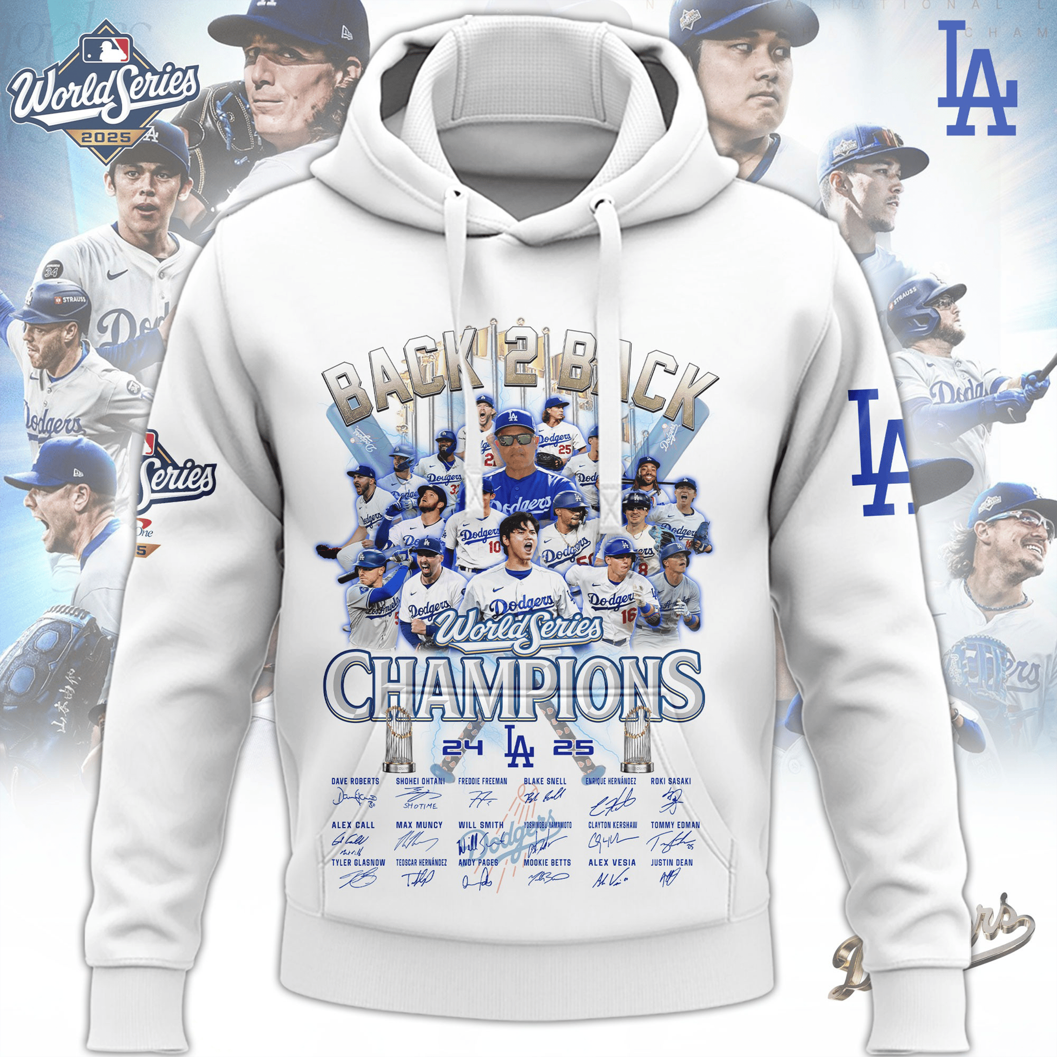 LA Dodgers Back 2 Back World Series Hoodie LA Dodgers World Series Merch 2025 Baseball Gifts-1 LA Dodgers Back 2 Back World Series Hoodie LA Dodgers World Series Merch 2025 Baseball Gifts-1