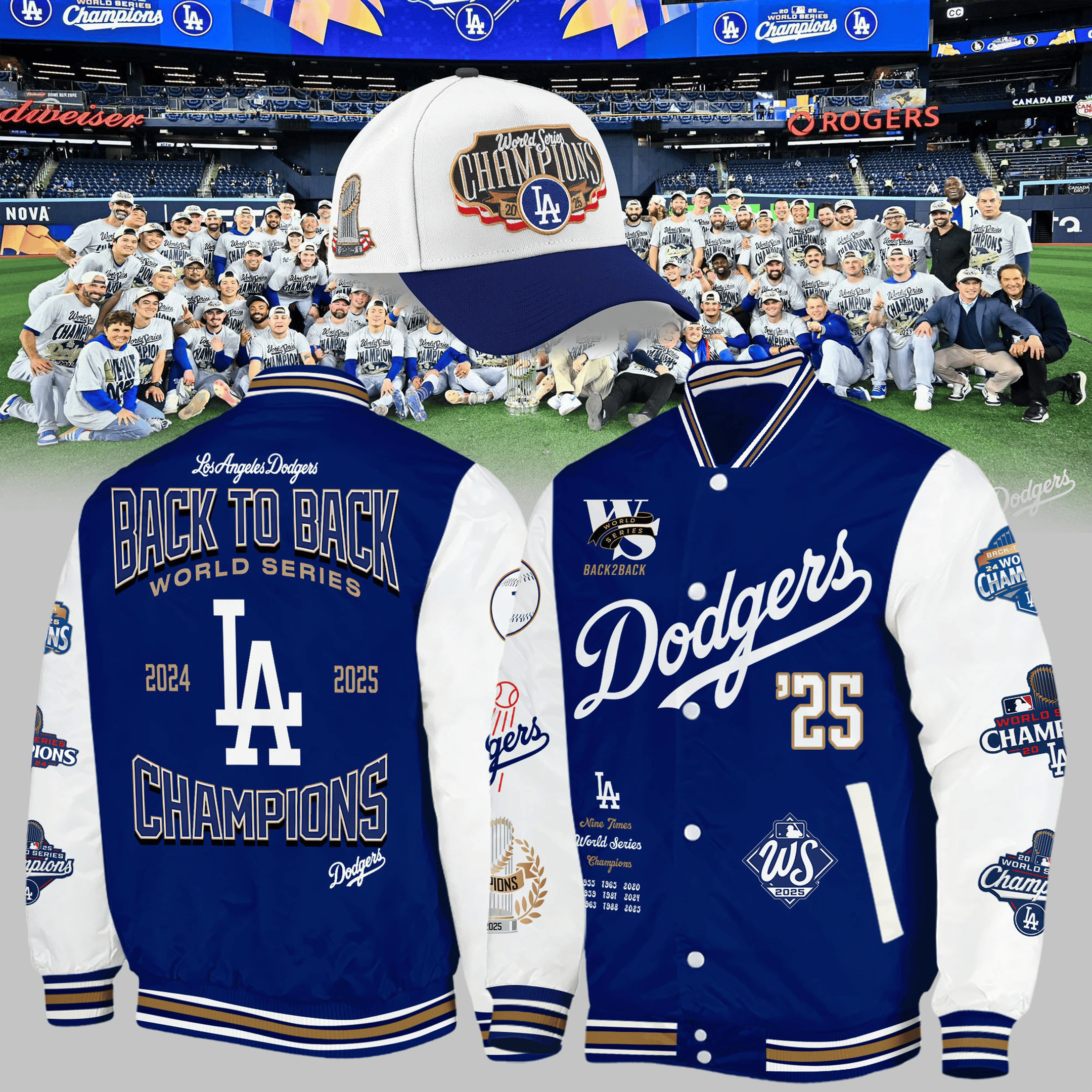 LA Dodgers Back To Back 25 Baseball Jacket LA Dodgers World Series Merch 2025 Gifts For Him-1 LA Dodgers Back To Back 25 Baseball Jacket LA Dodgers World Series Merch 2025 Gifts For Him-1