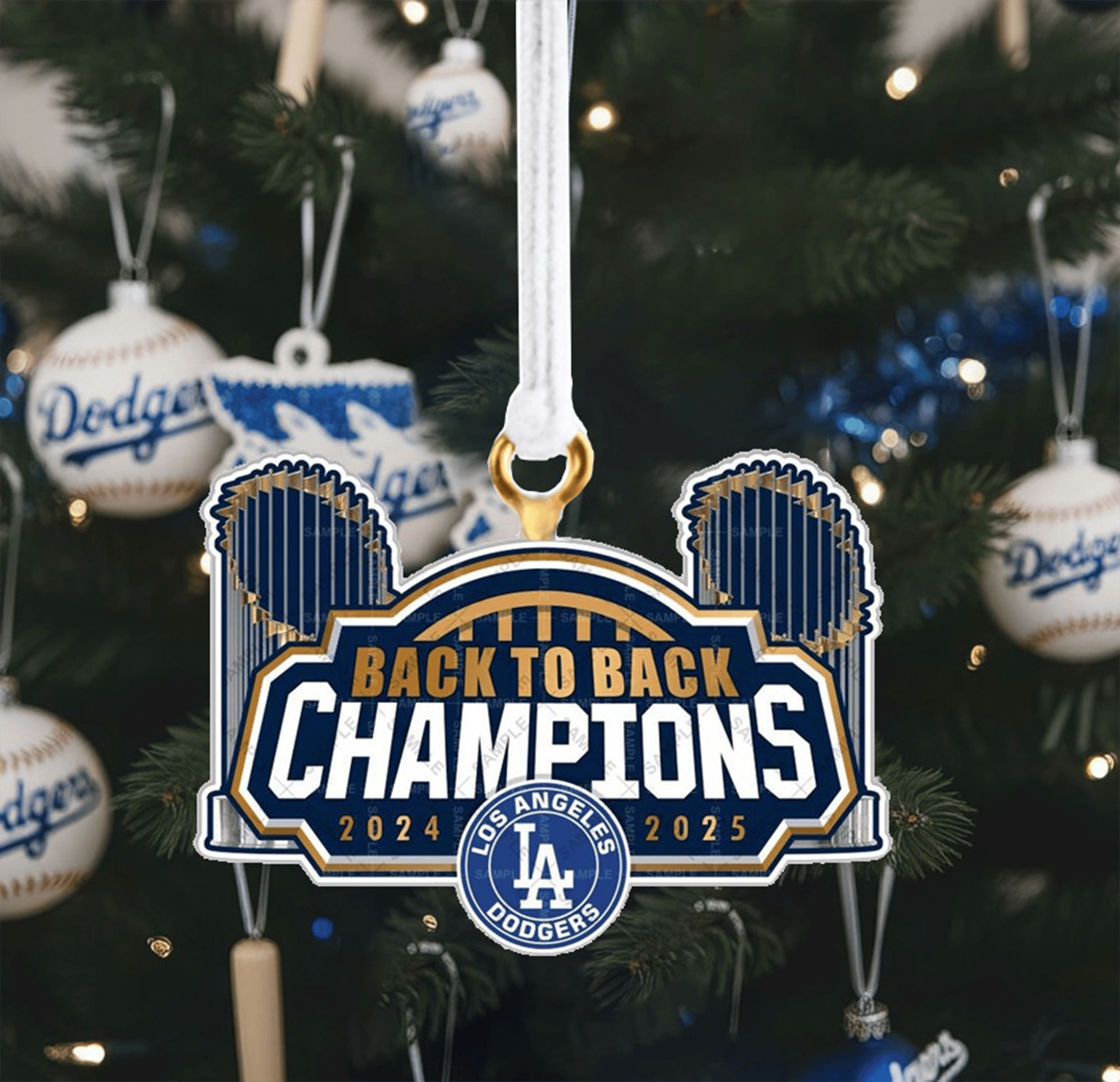 LA Dodgers Back To Back Champ 24 25 Christmas Ornament Xmas Decor LA Dodgers Holiday Gifts-1 LA Dodgers Back To Back Champ 24 25 Christmas Ornament Xmas Decor LA Dodgers Holiday Gifts-1
