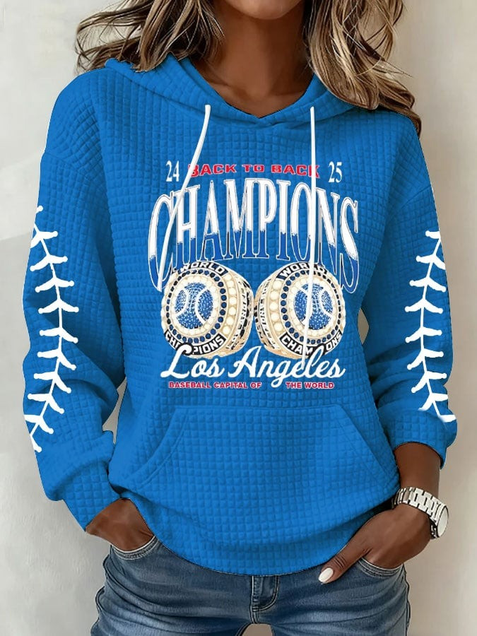 LA Dodgers Back To Back World Series Champions 2025 Hoodie Good Dodgers Merch Gifts For Fans-1