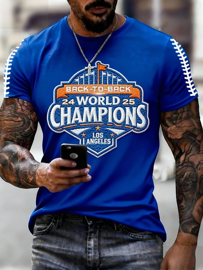 LA Dodgers Back To Back World Series Champions 2025 Shirt Print Dodgers Championship Merch-1