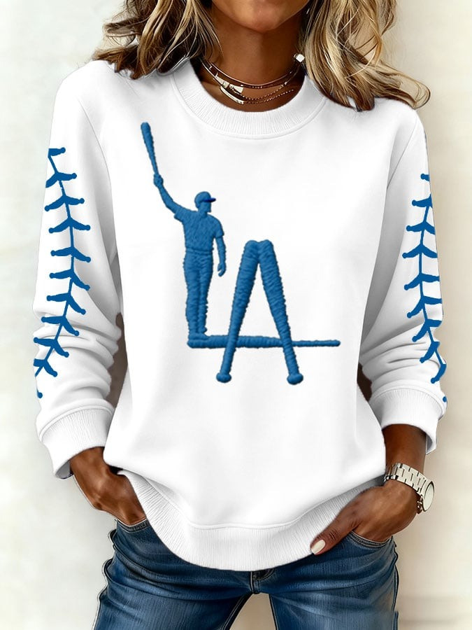 LA Dodgers Baseball Sweatshirt Best Dodgers Merch Christmas Gifts For Fans For Her-1