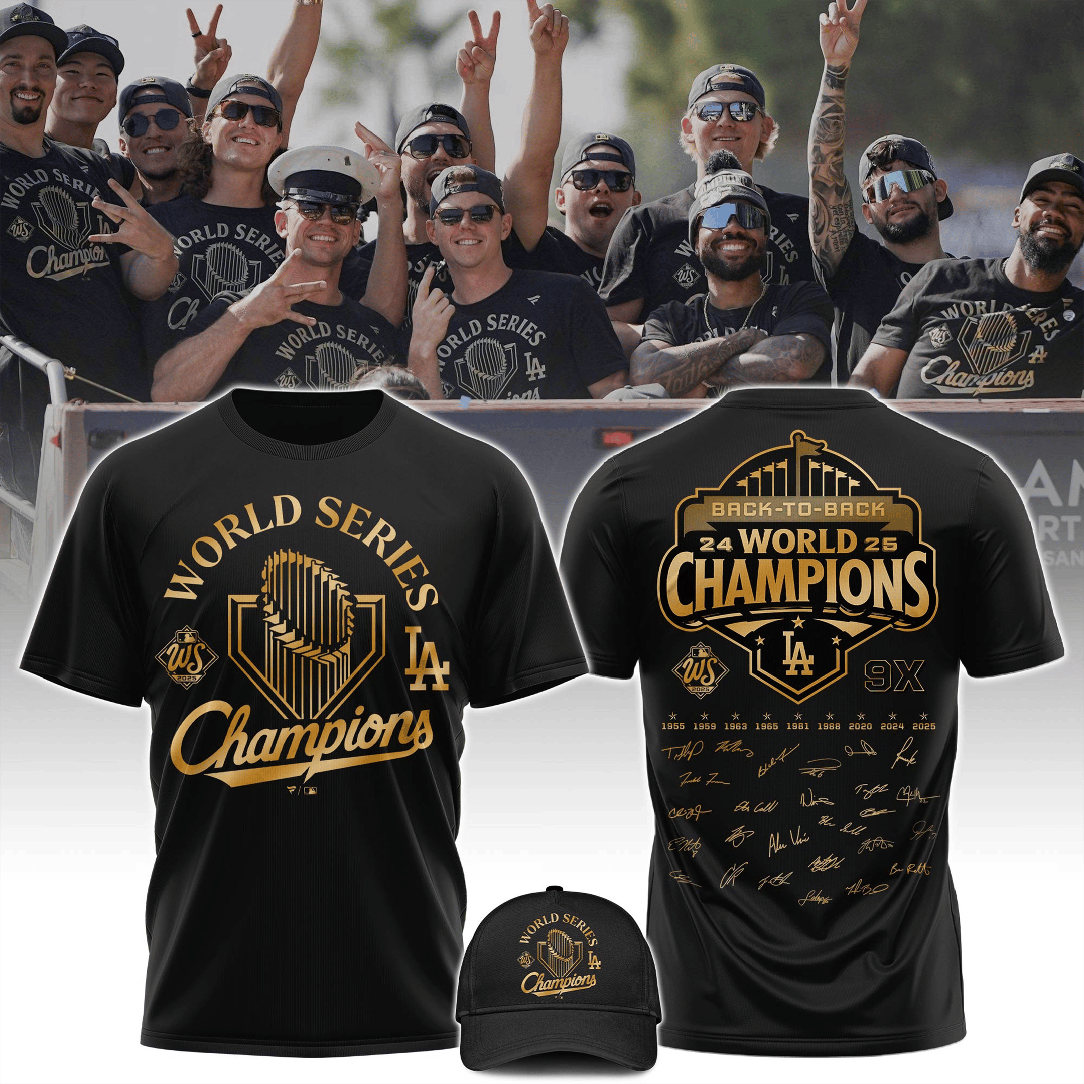 LA Dodgers Champions World Series 2025 T-Shirt LA Dodgers Championship Gift Ideas For Him-1