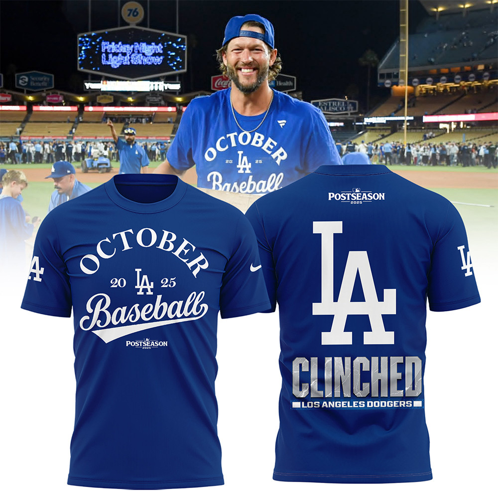 LA Dodgers Postseason T-Shirt October 20 25 Baseball Baseball Christmas Gifts-1