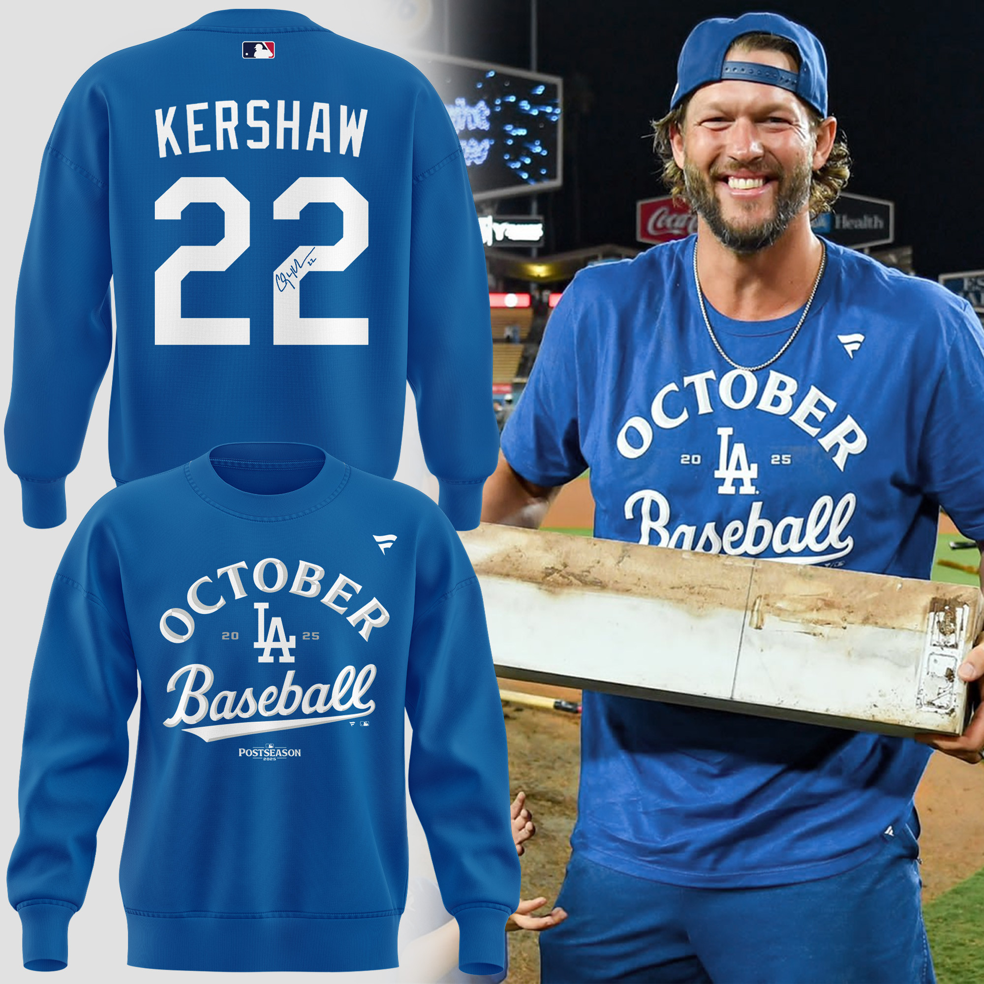 LA Dodgers Postseason T-Shirt October Baseball Kershaw 22 Baseball Themed Unique Gifts-1 LA Dodgers Postseason T-Shirt October Baseball Kershaw 22 Baseball Themed Unique Gifts-1
