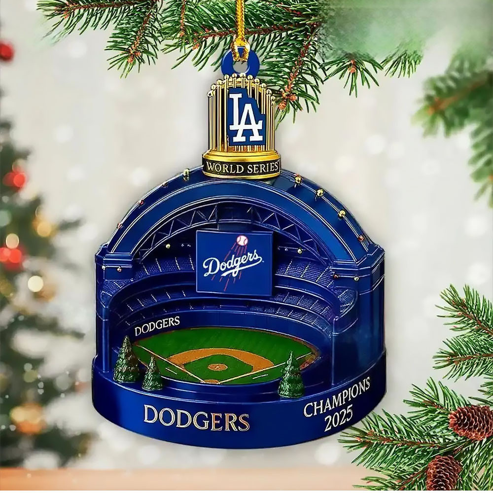 LA Dodgers Stadium Christmas Ornament World Series 2025 Decor LA Dodgers Gifts For Dad-1