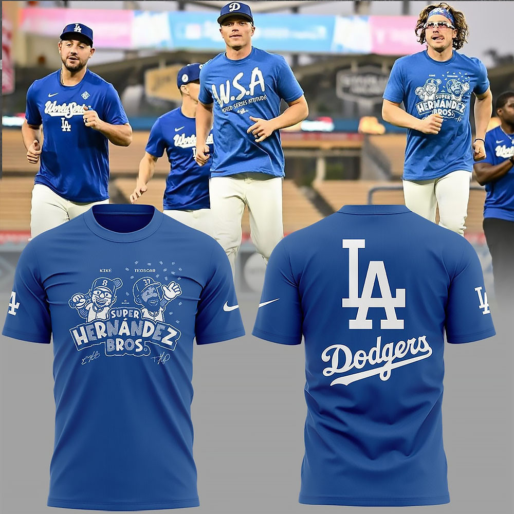 LA Dodgers Super Hernandez Bros T-Shirt LA Dodgers Merch Fans Gifts For Hernandez Lovers-1