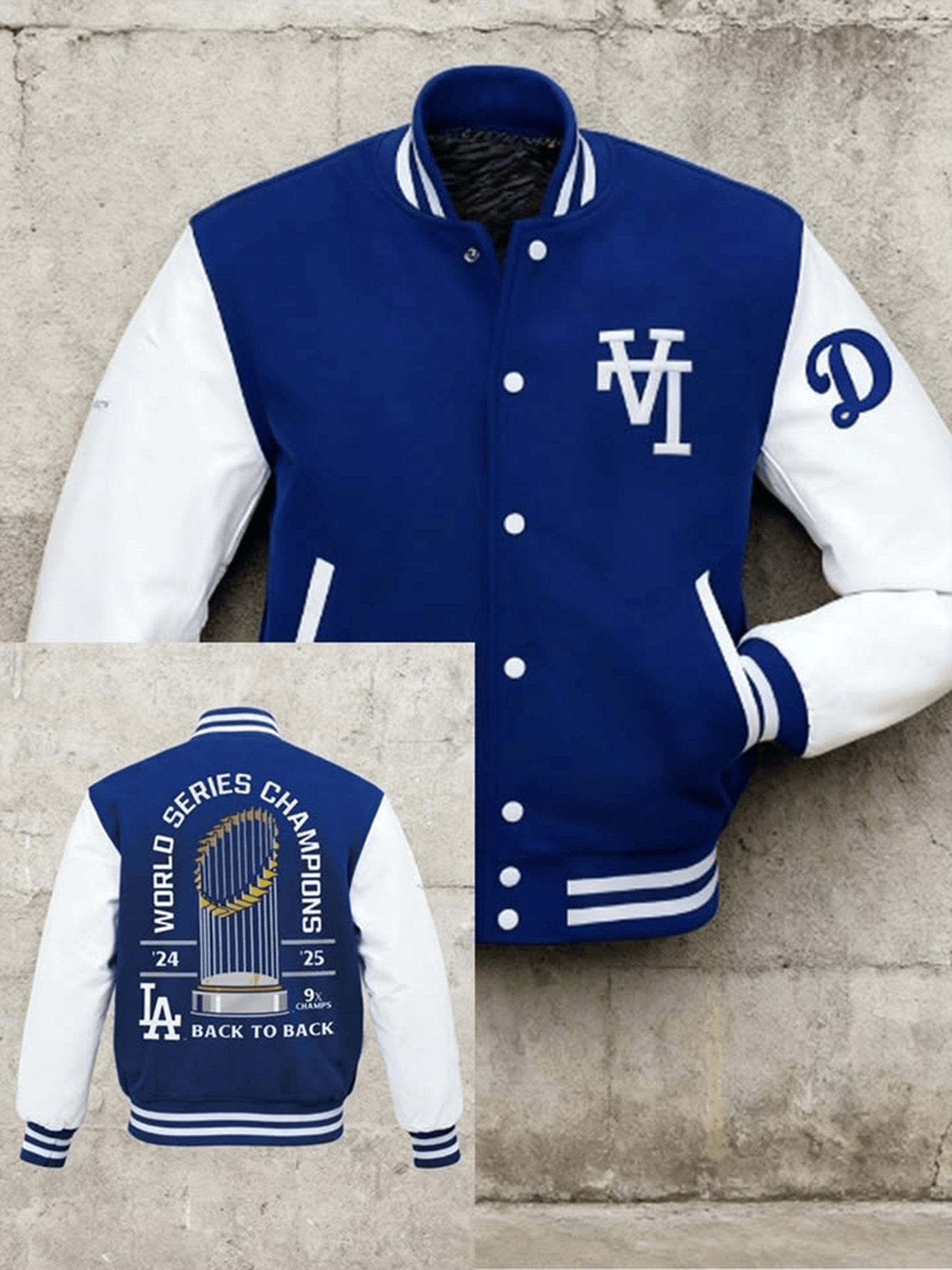 LA Dodgers World Series Champ 24 25 Bomber Jacket LA Dodgers Back To Back Clothing Gifts-1 LA Dodgers World Series Champ 24 25 Bomber Jacket LA Dodgers Back To Back Clothing Gifts-1