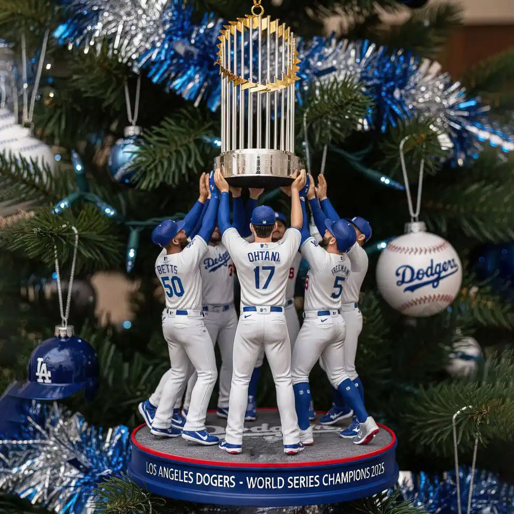 LA Dodgers World Series Champions Ornaments Xmas Decor Home Accessories Christmas Ornaments-1