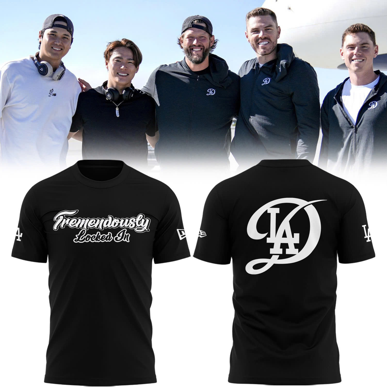 LA Dodgers World Series Champions T-Shirt Tremendously Locked In Dodgers Family Game Day Tee-1