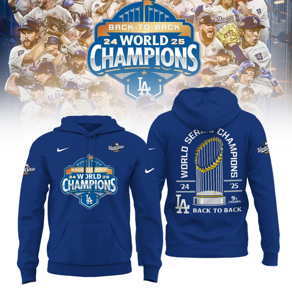 LA Dodgers World Series Hoodie LA Back To Back World Series Champions 24 25 Clothing Ideas-1
