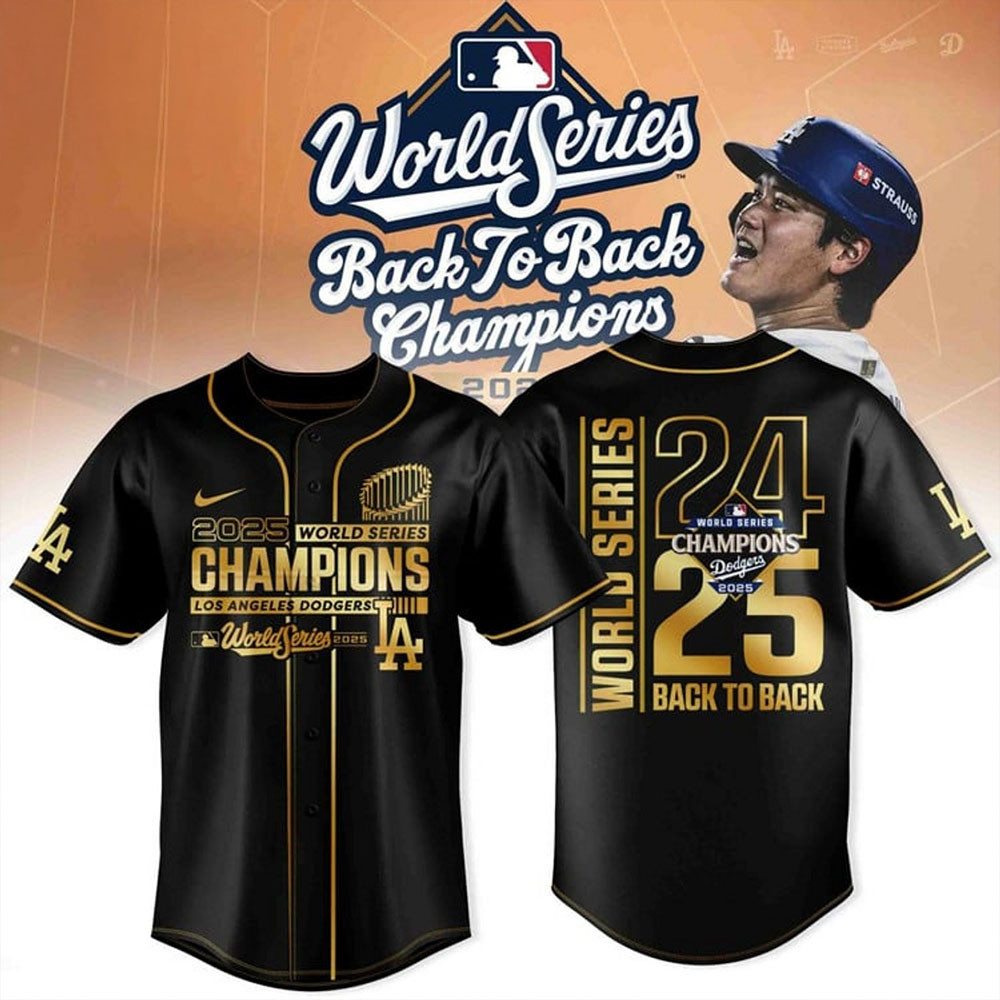 LA Dodgers World Series Jersey 24 25 Back To Back Champions Apparel LA Dodgers Merch Fans Gifts-1