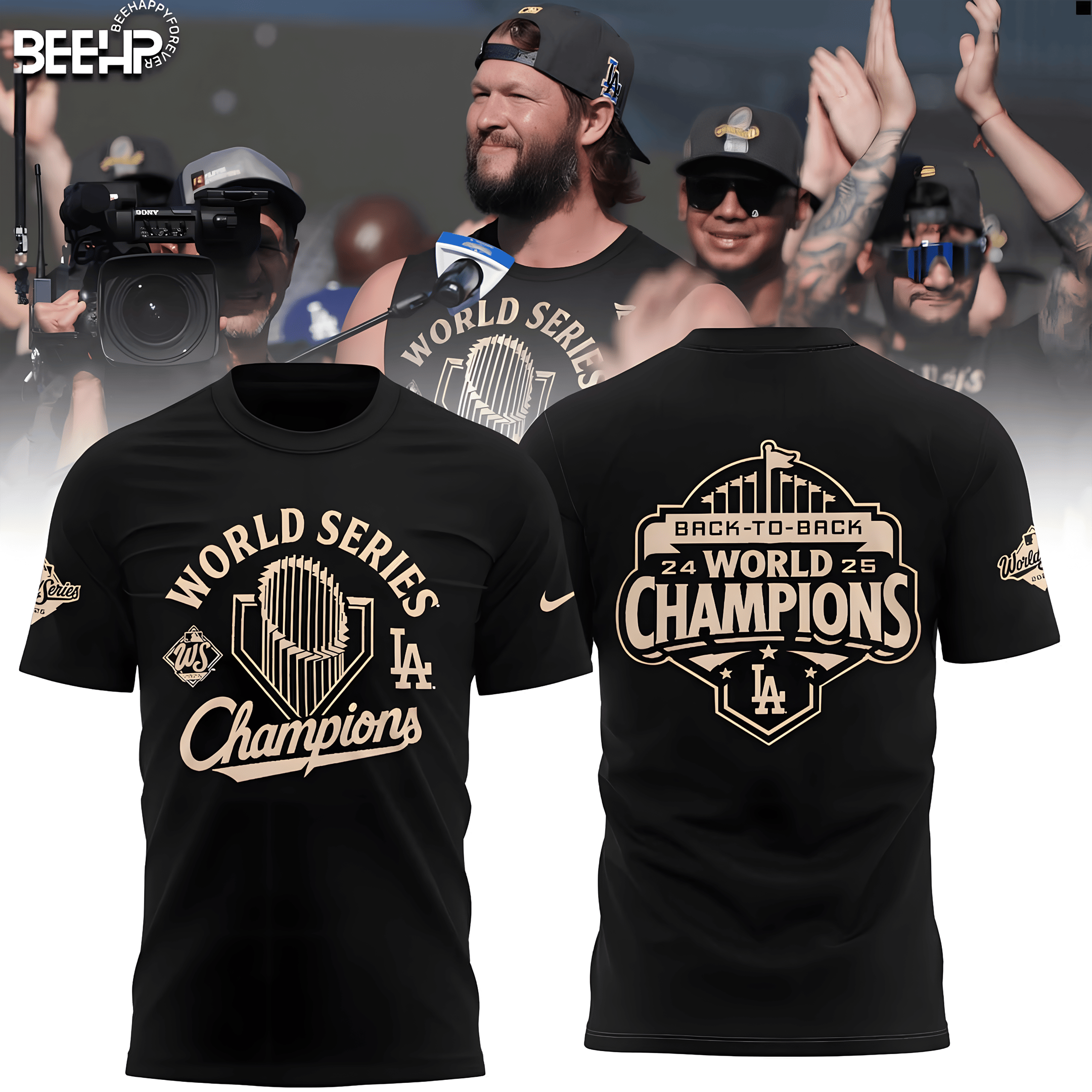 LA Dodgers World Series T-Shirt Back To Back World Champions 24 25 LA Dodgers Merch Fans Gifts-1