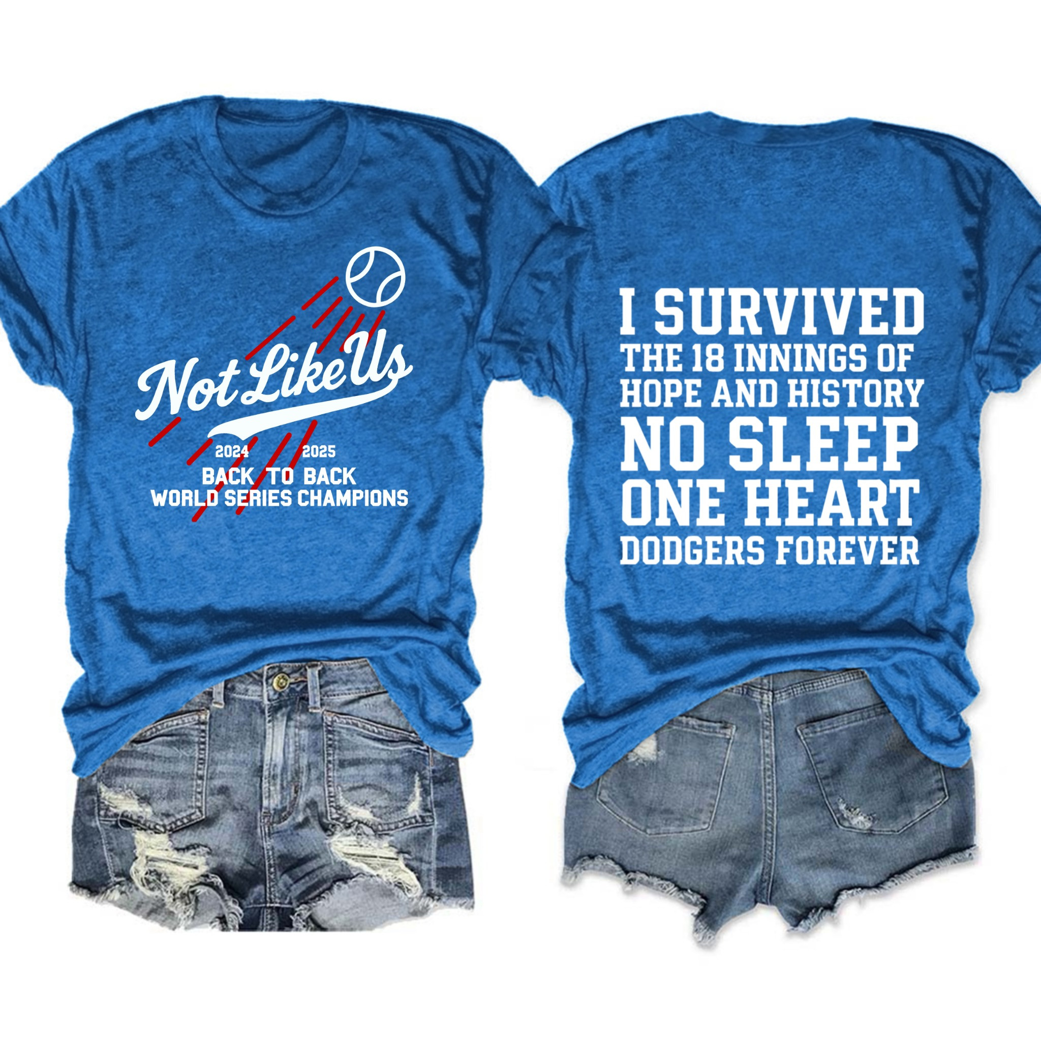 LA Dodgers World Series T-Shirt Not Like Us Back To Back Champions Best Gift Ideas For Fans-1