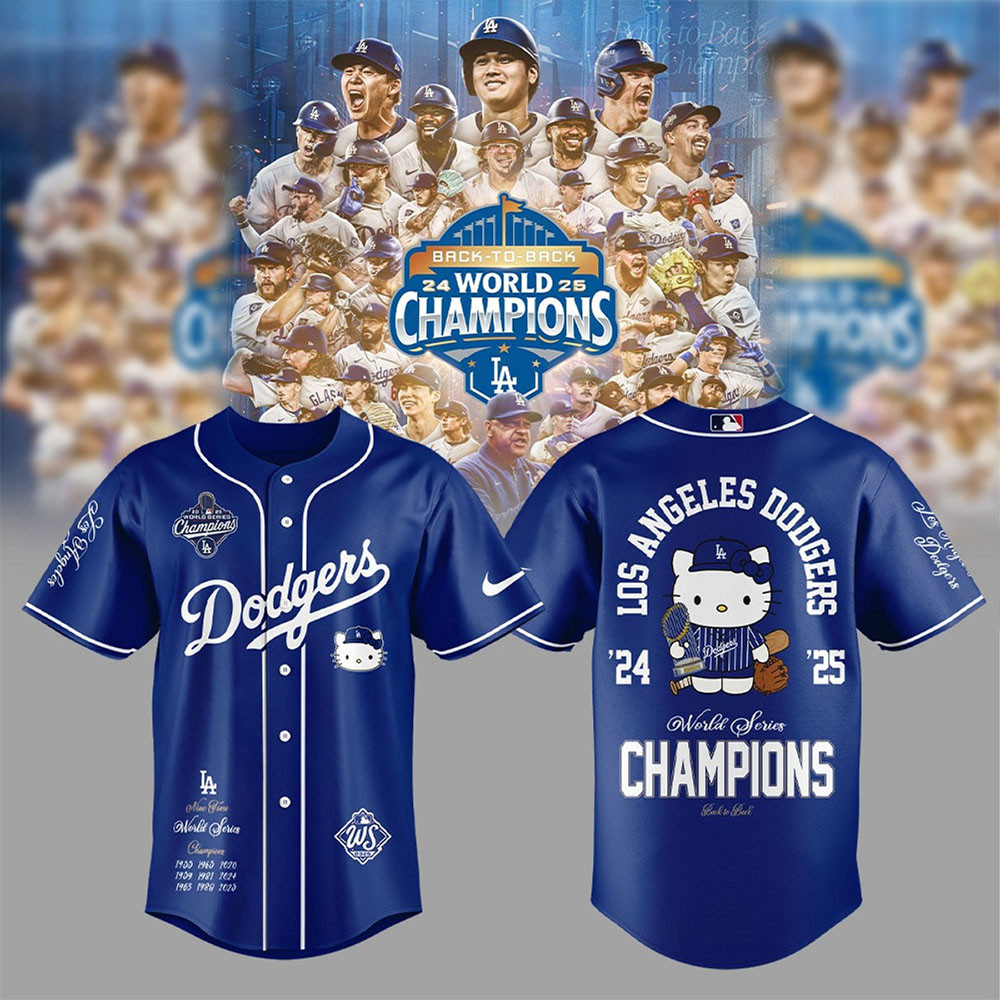 LA Dodgers X Hello Kitty Baseball Jersey 2025 World Series Champions LA Dodgers Merch Gifts-1 LA Dodgers X Hello Kitty Baseball Jersey 2025 World Series Champions LA Dodgers Merch Gifts-1