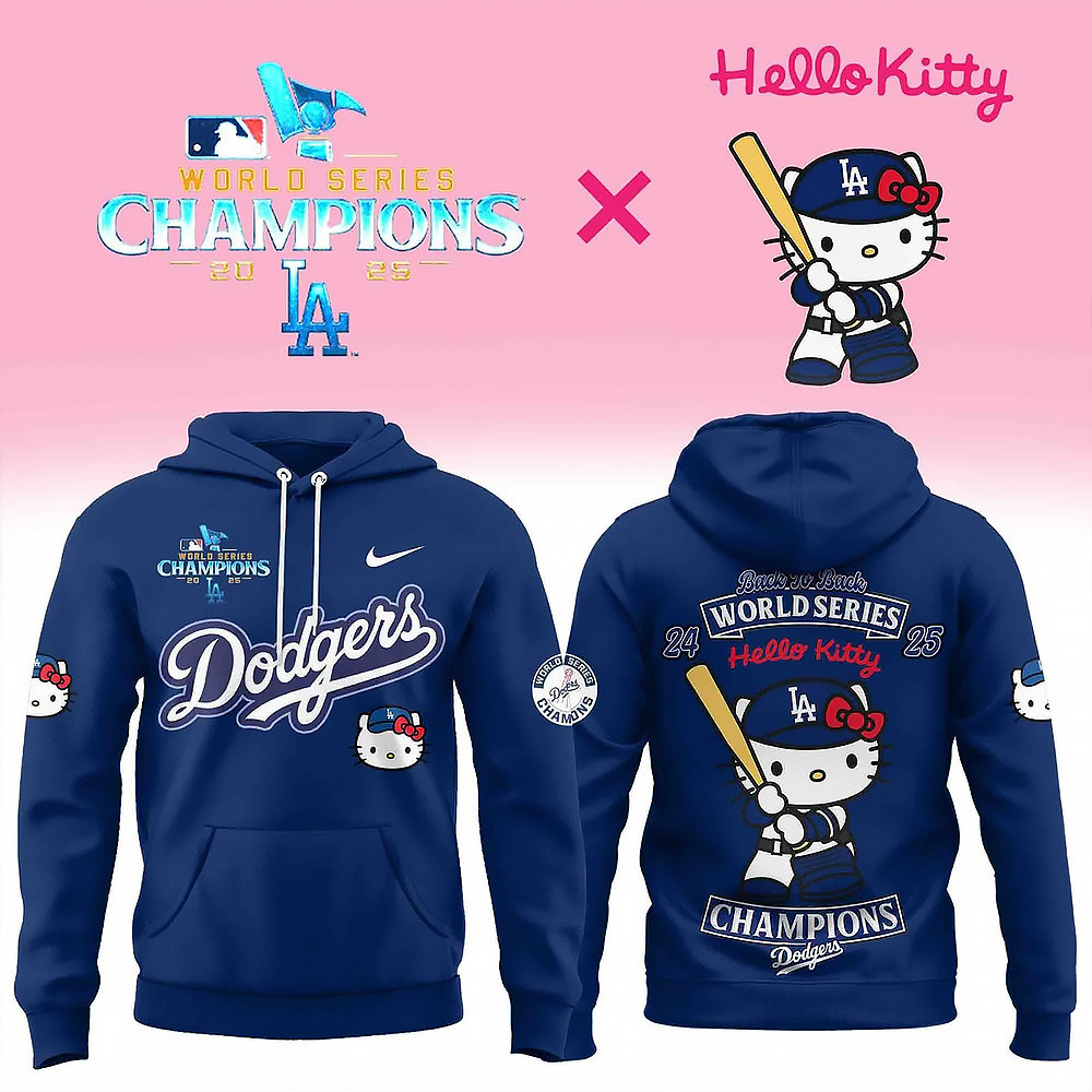 LA Dodgers X Hello Kitty Hoodie 2025 Back To Back World Series Champions Hello Kitty Lover Gift-1