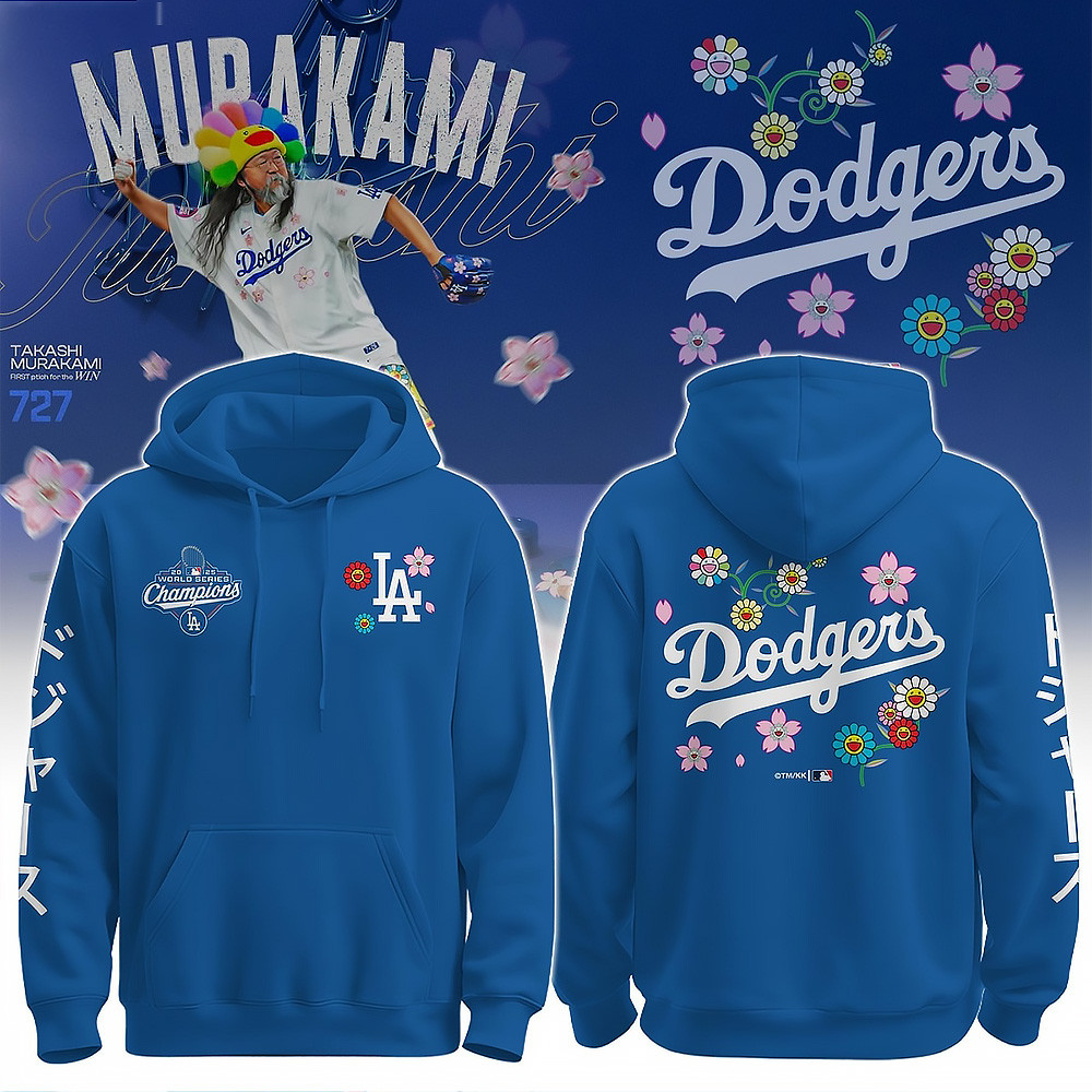 LA Dodgers X Takashi Murakami Hoodie World Series Champions 2025 Merch LA Dodgers Fans Gifts-1