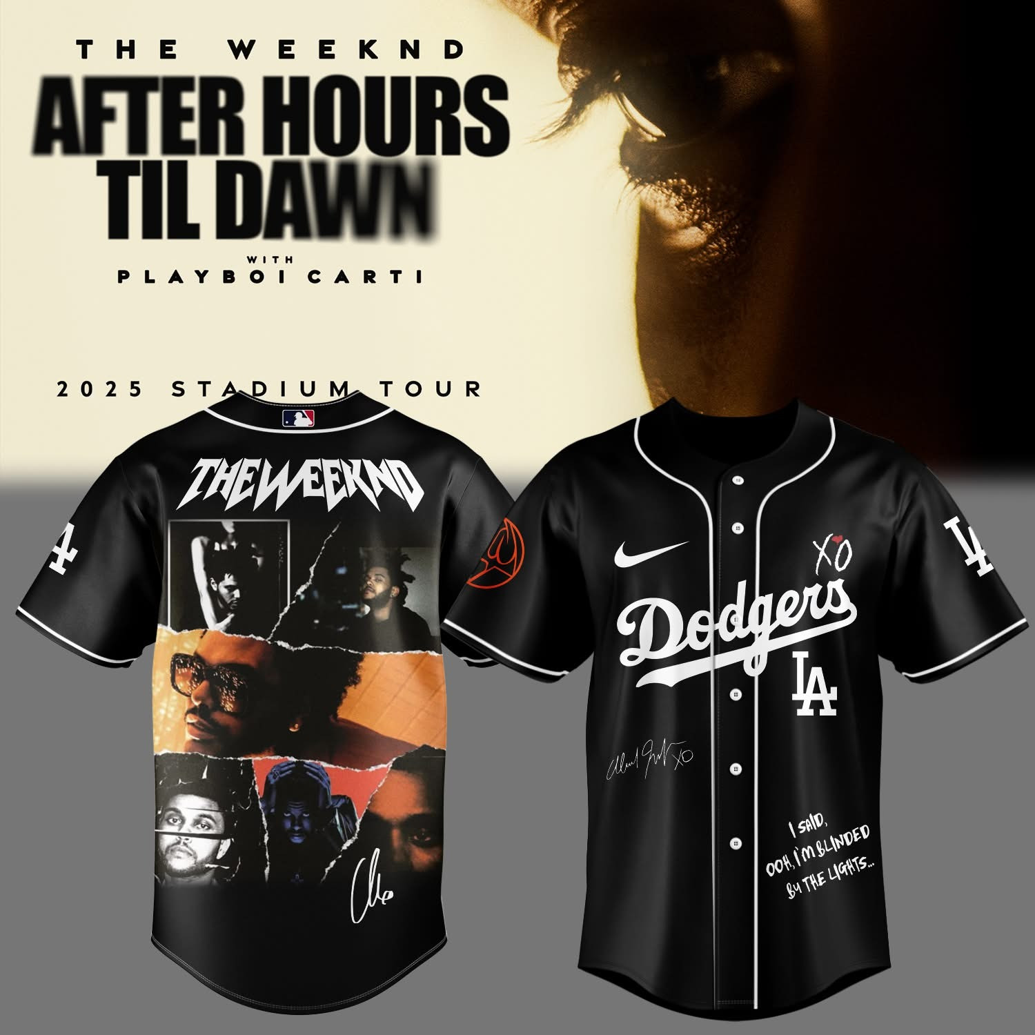 LA Dodgers x The Weeknd After Hours Til Dawn Jersey 2025 Tour Merch Fan Gifts For Him-1