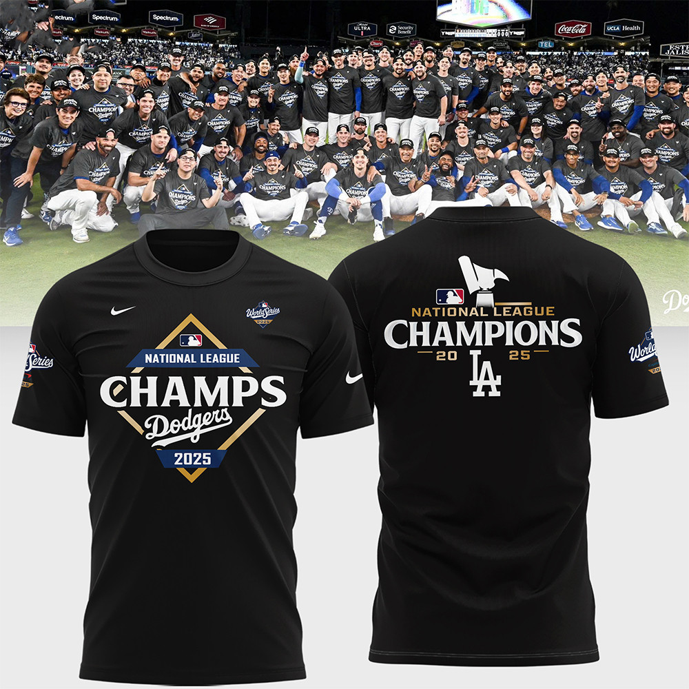 La Dodgers National League Champions 2025 T-Shirt Dodger World Series Merchandise 2025 Gifts-1 La Dodgers National League Champions 2025 T-Shirt Dodger World Series Merchandise 2025 Gifts-1