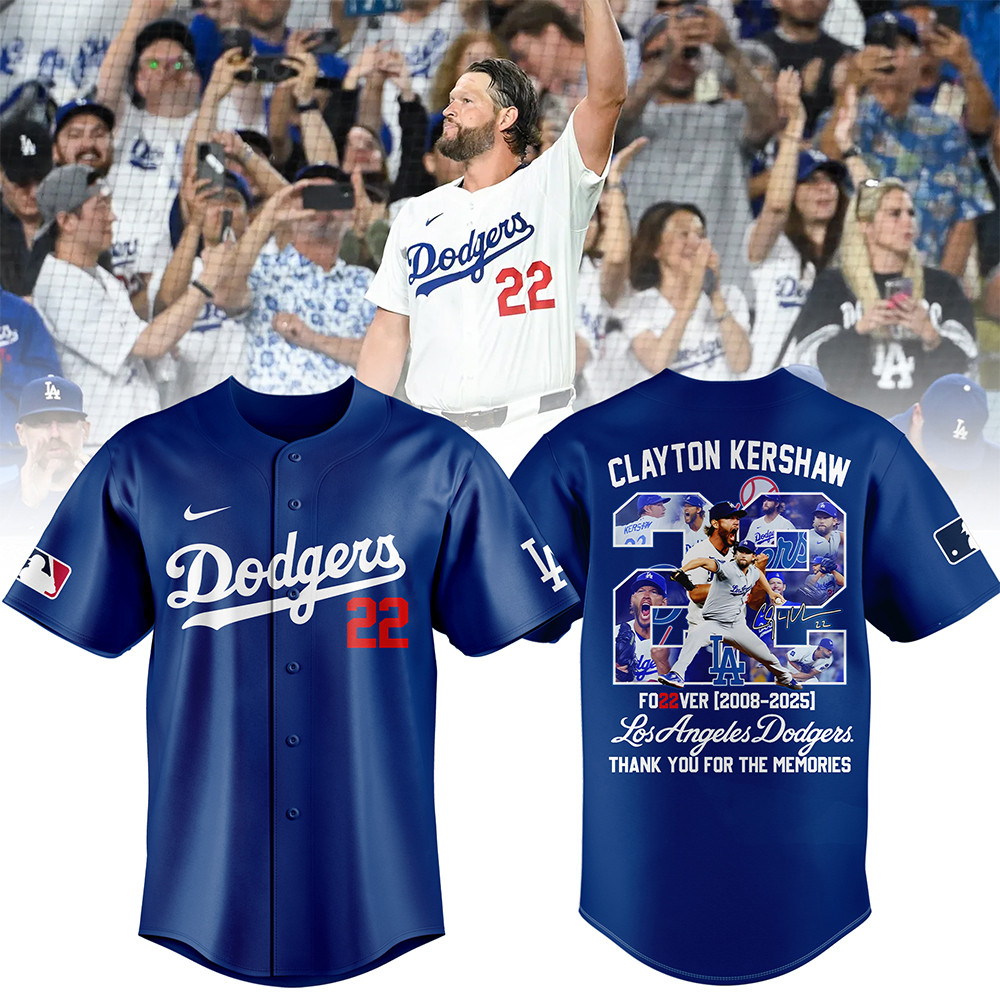 La Dodgers Thank You Clayton Kershaw Jersey Dodger World Series Merchandise 2025 Presents-1