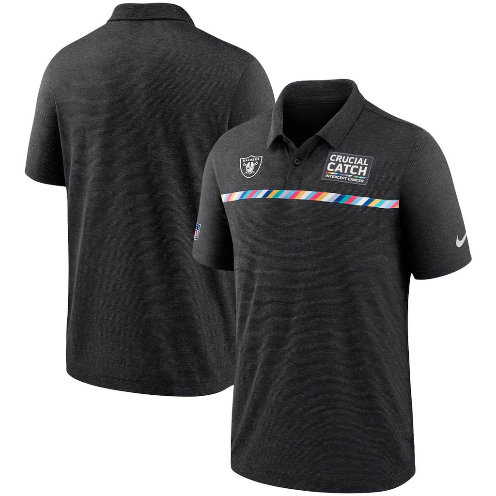 Las Vegas Raiders Crucial Catch NFL Polo Shirt 2025 Rainbow Raiders Merch Gift For Him-1