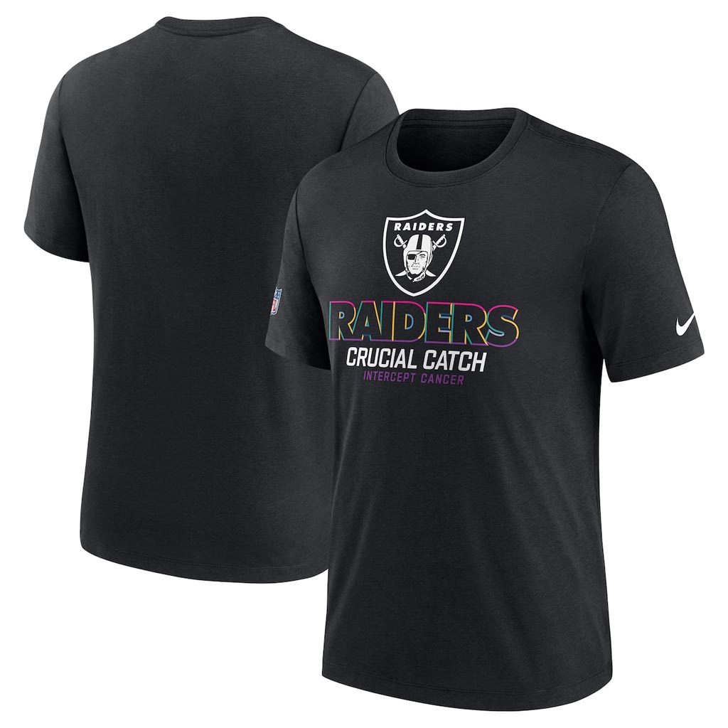 Las Vegas Raiders Crucial Catch NFL T-Shirt 2025 Rainbow Raiders Merch Gift For Friend-1