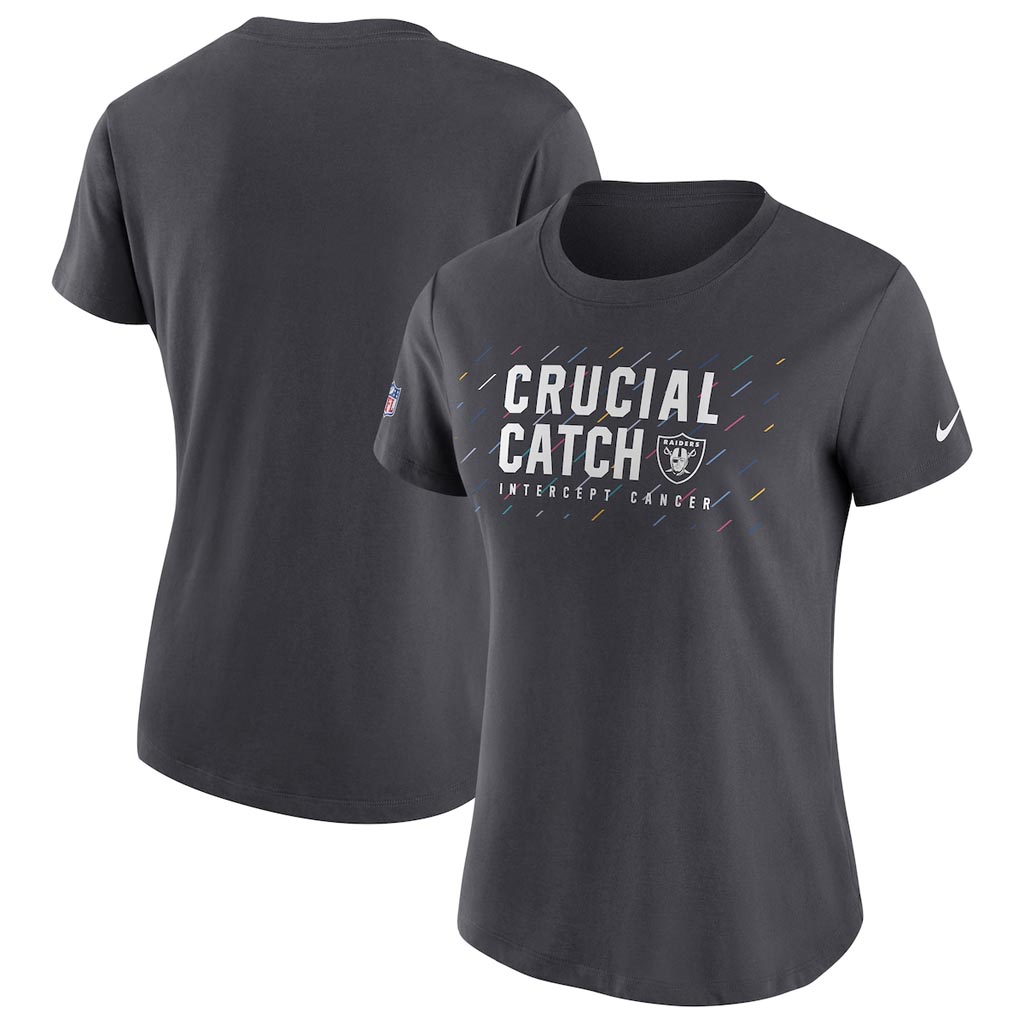 Las Vegas Raiders Crucial Catch NFL T-Shirt 2025 Rainbow Raiders Merch Gift Ideas For Her-1