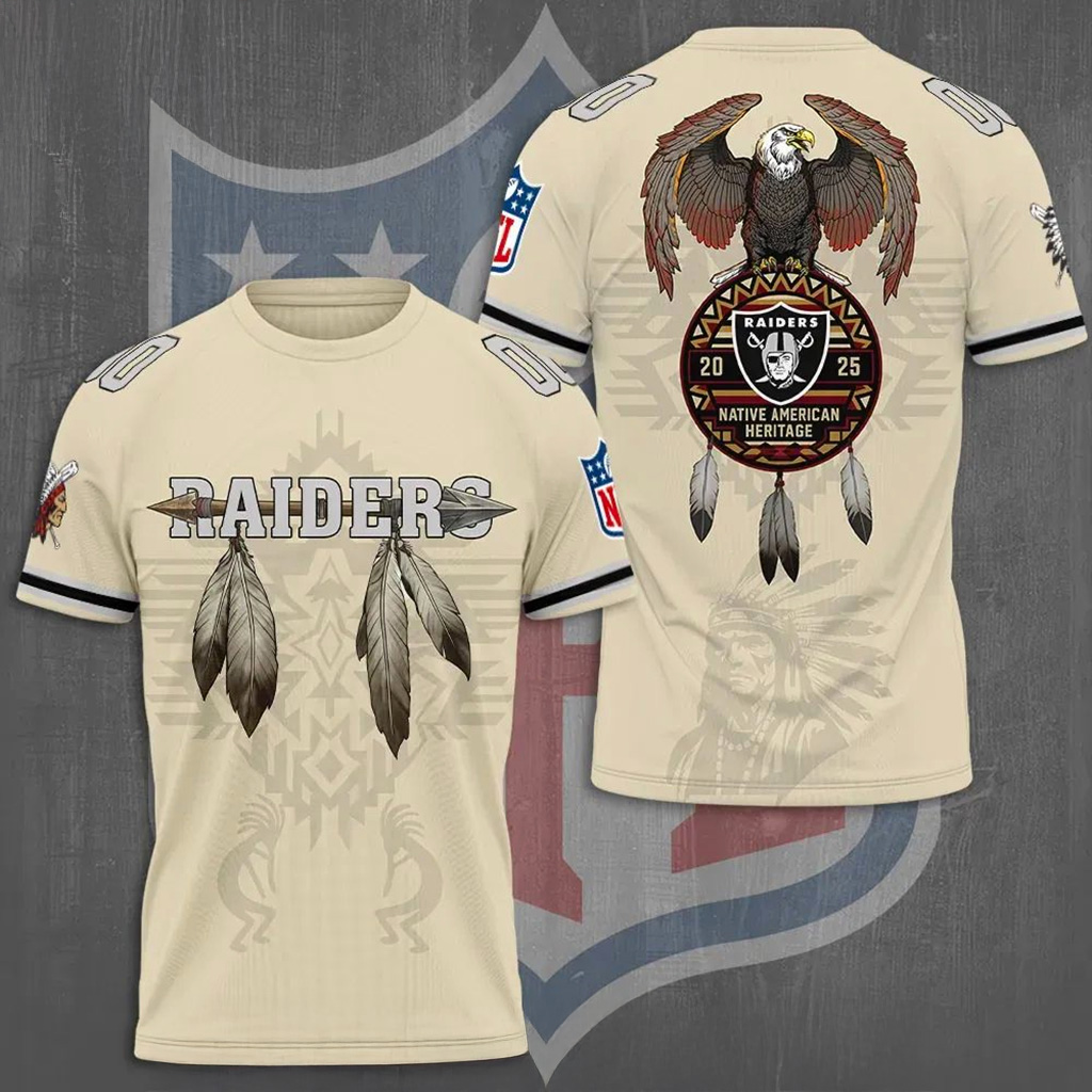 Las Vegas Raiders X Native American Heritage Shirt Raiders Merch Gift For Football Lovers-1