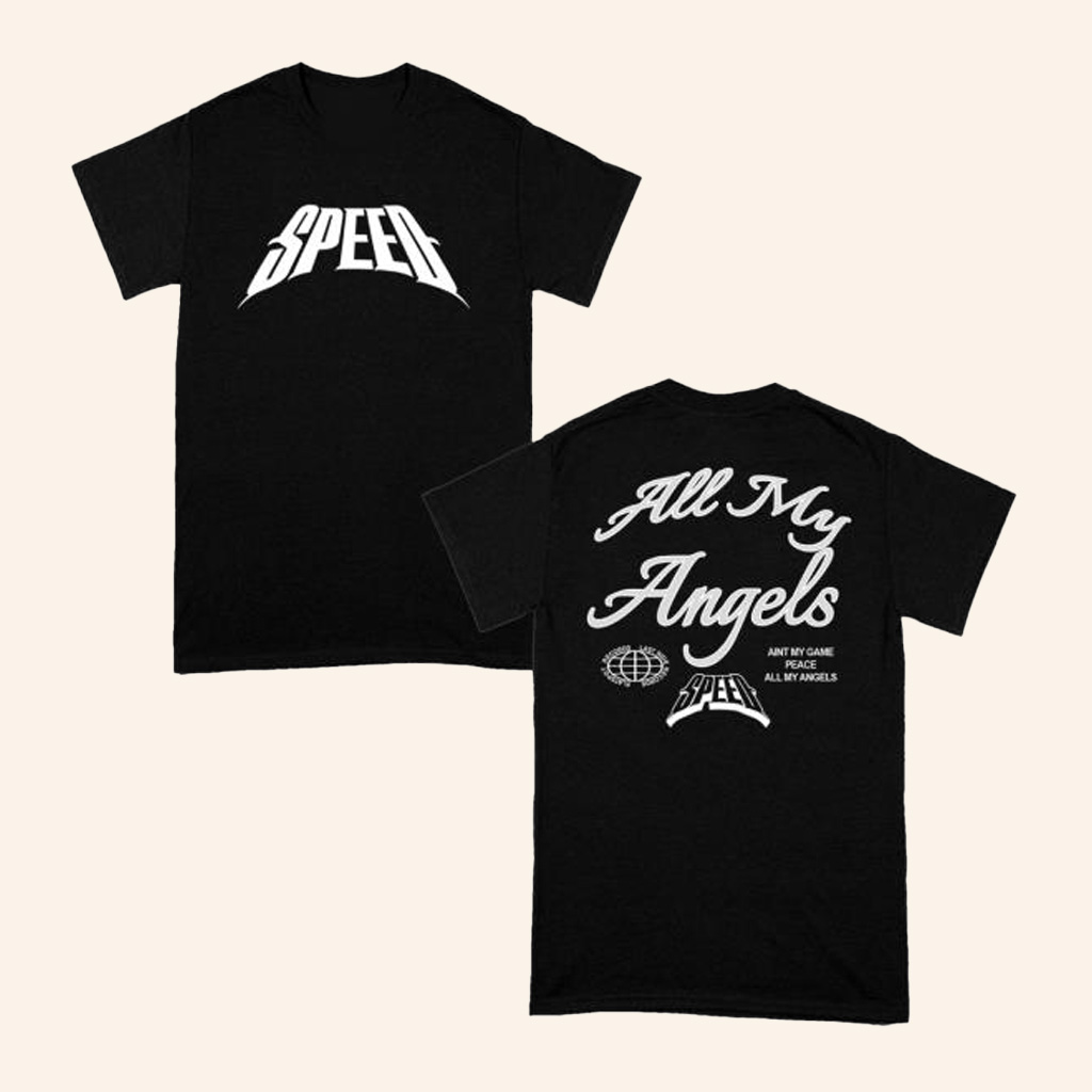 Last Ride Records Merch Speed All My Angels Shirt T-Shirt Gifts For Fans-1