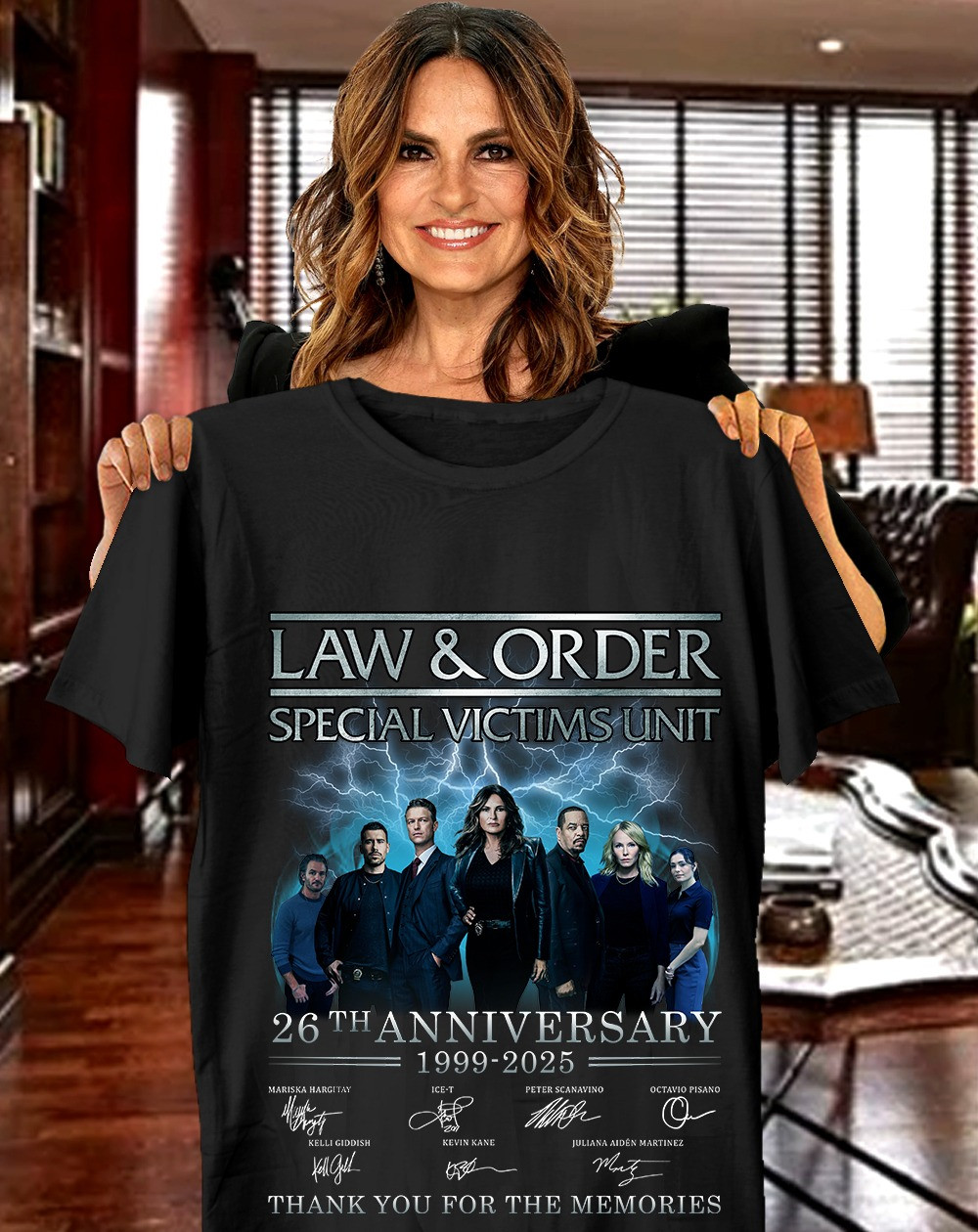 Law And Order Special Victims Unit Shirt 26Th Anniversary 2025 Thank You For The Memories-1