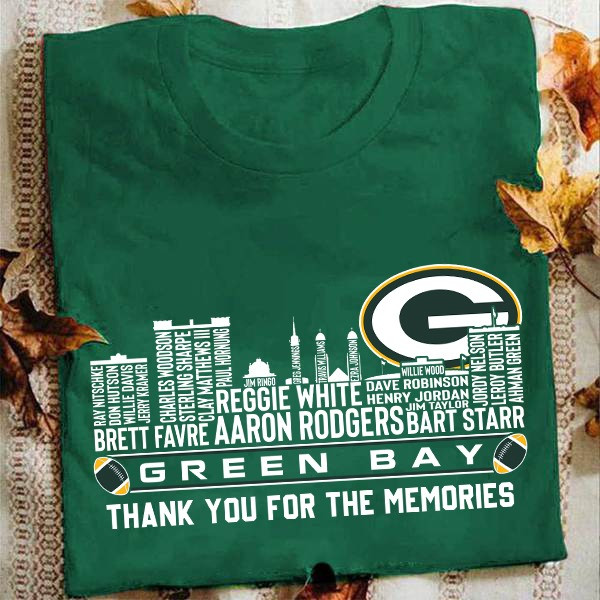Legends Green Bay Packers Thank You For The Memories T-Shirt Gifts For Fans-1 Legends Green Bay Packers Thank You For The Memories T-Shirt Gifts For Fans-1