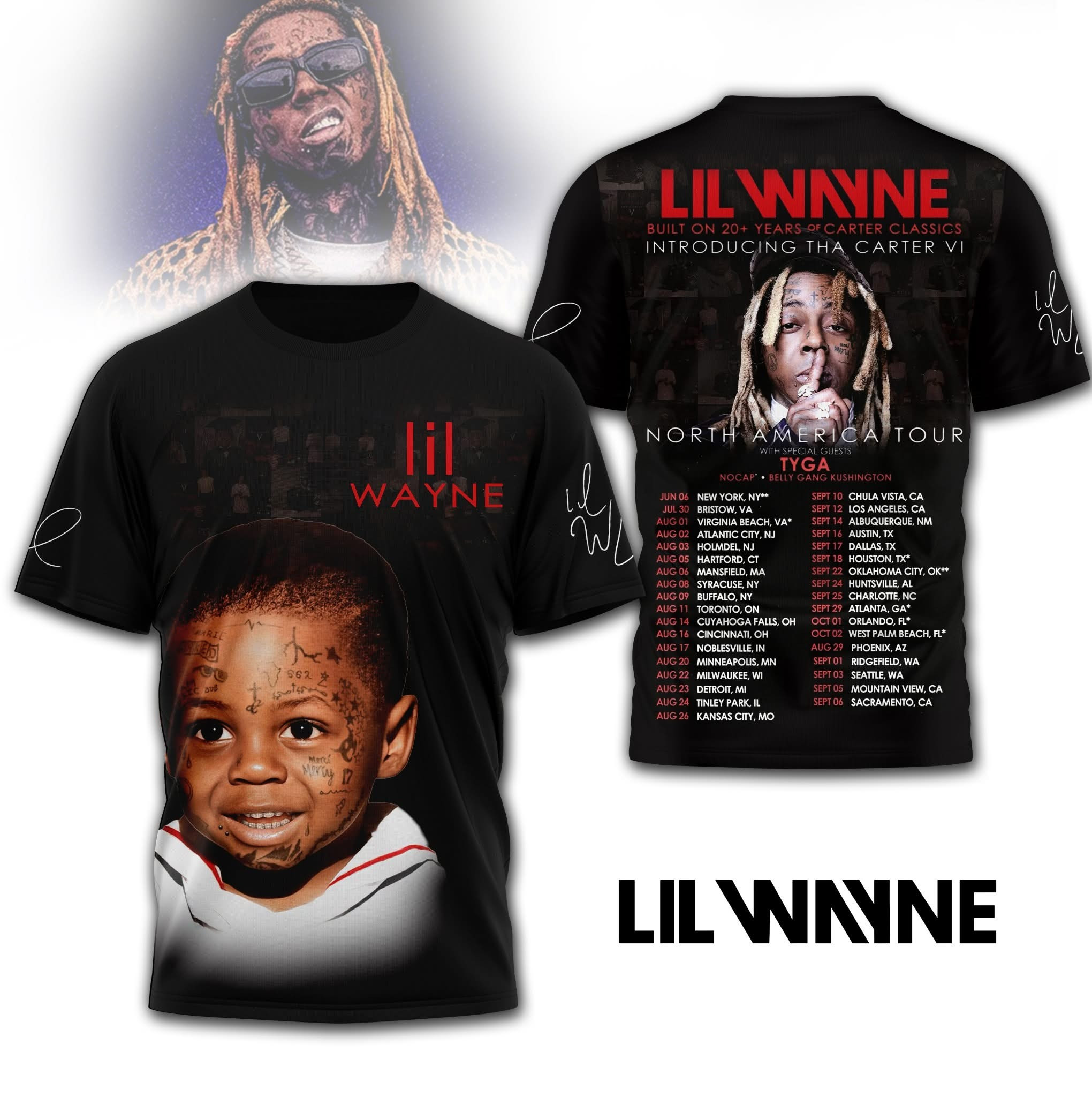 Lil Wayne Tour Merch 2025 T-Shirt Concert Gifts For Lil Wayne Lovers Fans-1