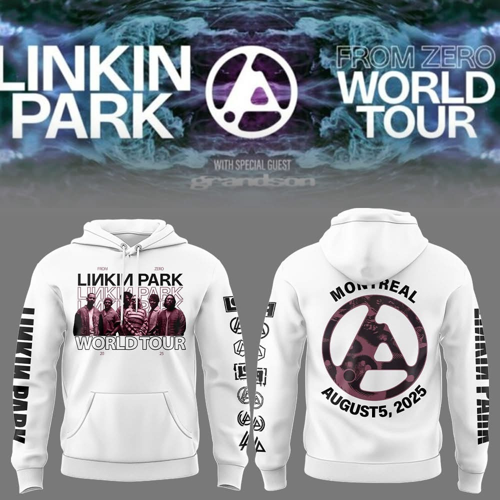 Linkin Park Tour 2025 Hoodie From Zero World Tour In Montreal Fan Merch Gift Ideas-1