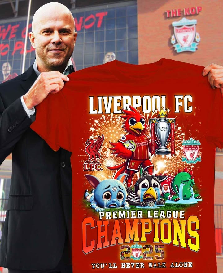 Liverpool Champions Premier League 2024 2025 T-Shirt Never Walk Alone Liverpool F.C Gifts-1