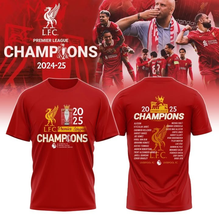 Liverpool Premier League 2024 2025 Champions Shirt Liverpool Football F.C Unique Gifts-1