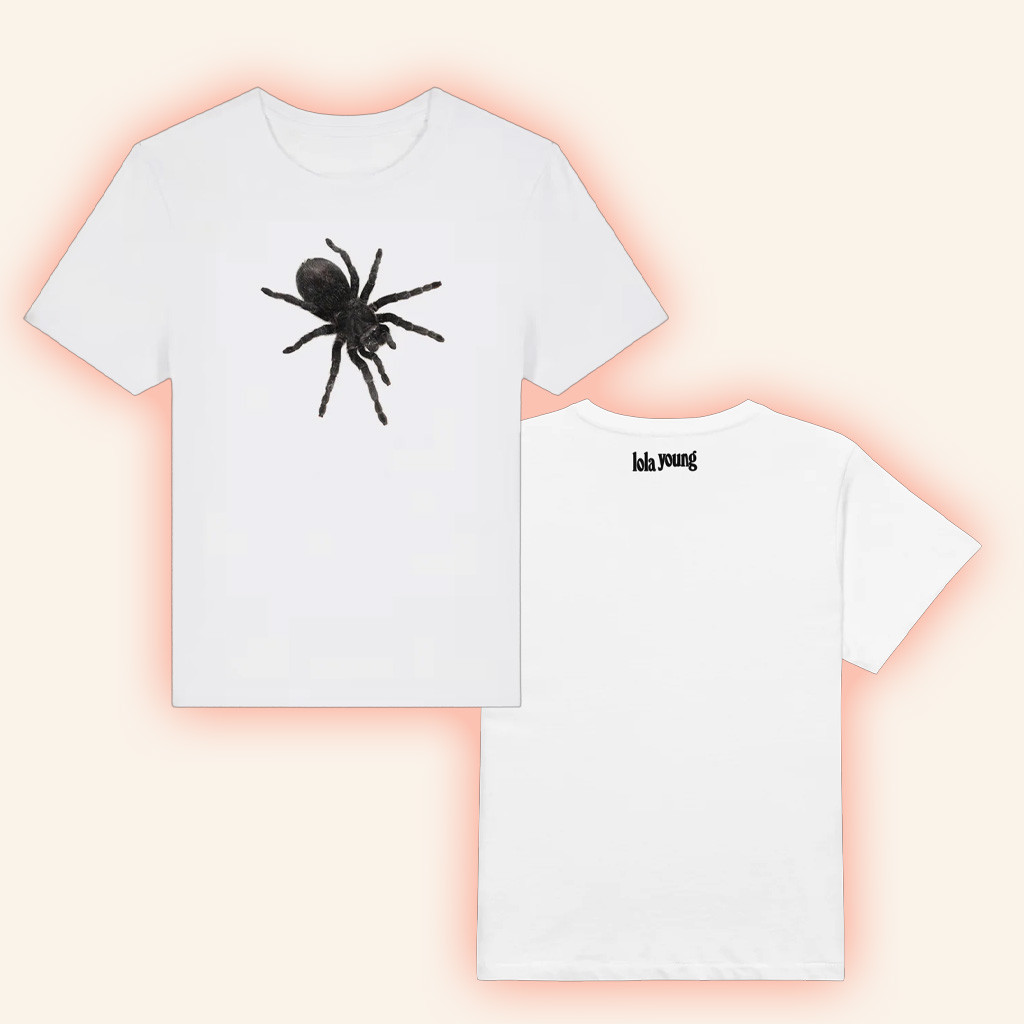 Lola Young Merch Spiders White T-Shirt Gifts For Music Lovers-1