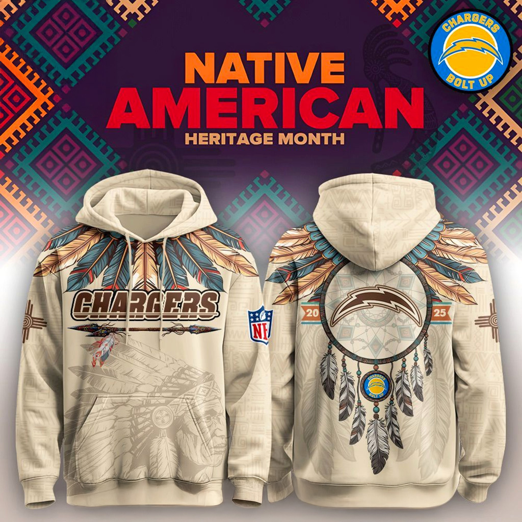 Los Angeles Chargers Native American Heritage Month Hoodie Chargers Merch Gift For Fans-1