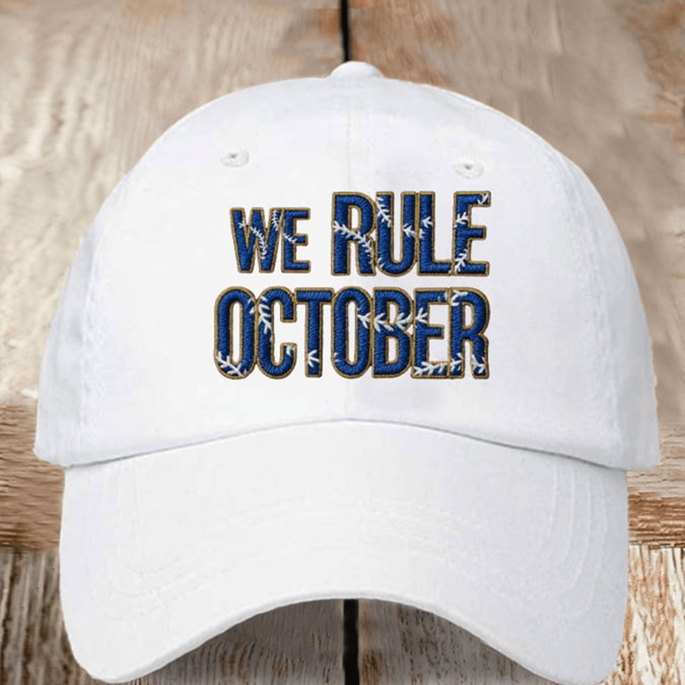 Los Angeles Dodger 2025 World Series Hat We Rule October Dodgers Hat Baseball Player Gifts-1