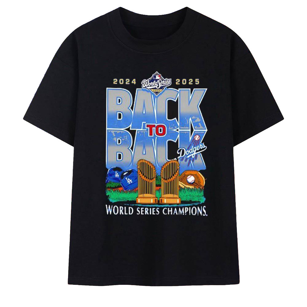 Los Angeles Dodgers 2024 2025 World Series Champions Back To Back T-Shirt Dodgers Merch Gifts-1