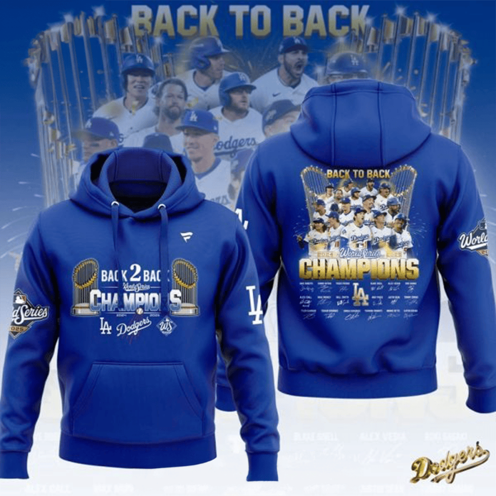 Los Angeles Dodgers 2024 World Series 2025 Champions Hoodie World Champ Apparel LA Dodgers Gift-1