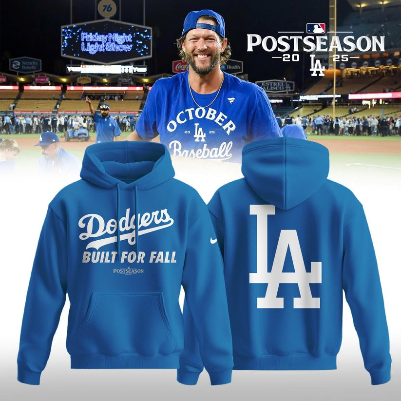 Los Angeles Dodgers 2025 Built For Fall Hoodie Dodgers Merch Best Gifts For Baseball Fans-1