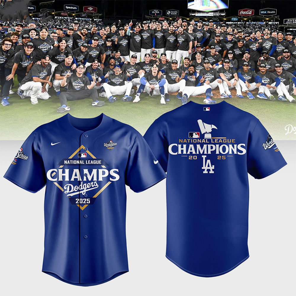 Los Angeles Dodgers 2025 National League Jersey National League Champions Baseball Merch Gifts-1 Los Angeles Dodgers 2025 National League Jersey National League Champions Baseball Merch Gifts-1