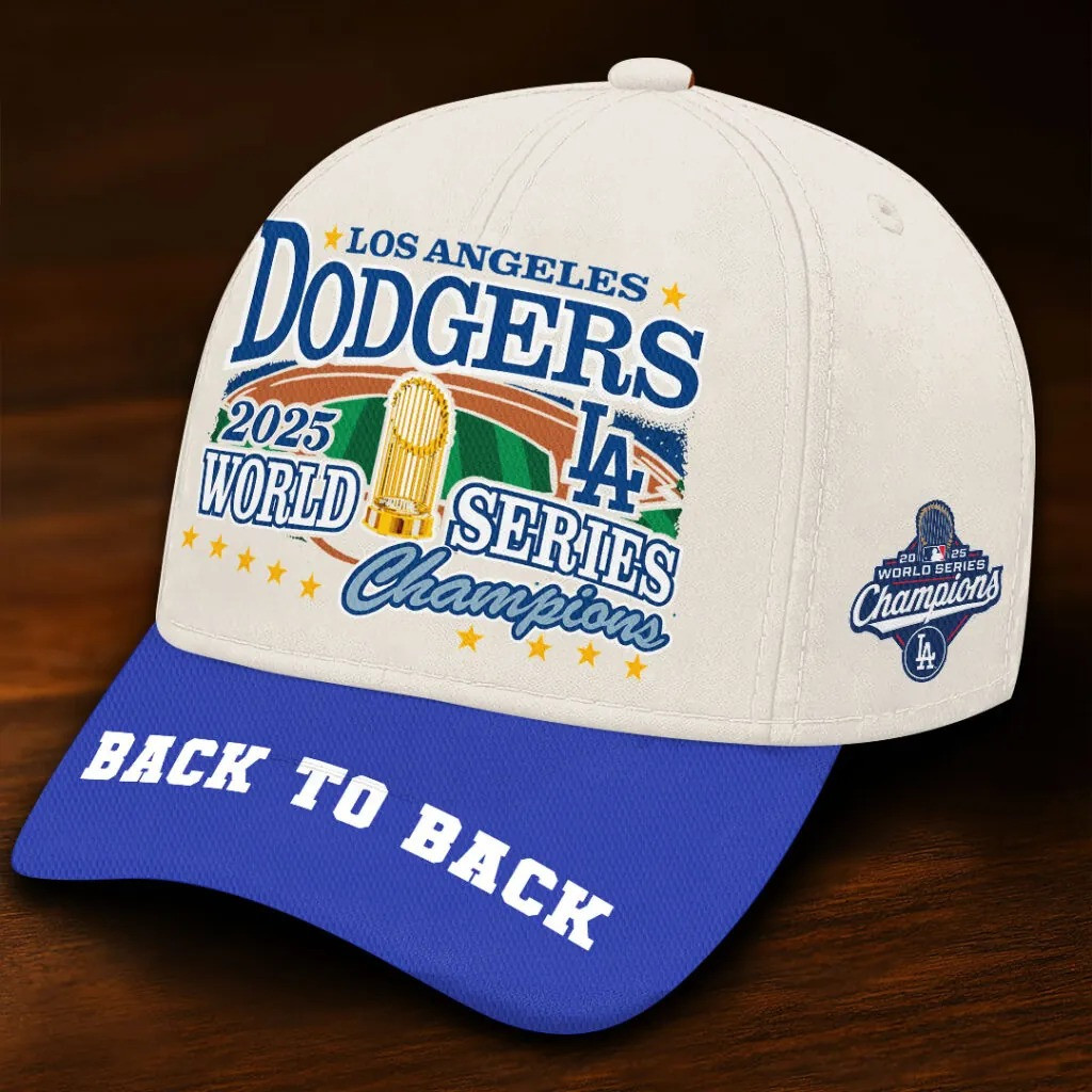 Los Angeles Dodgers 2025 World Series Champions Hat LA Dodgers Back To Back Champions Hat-1