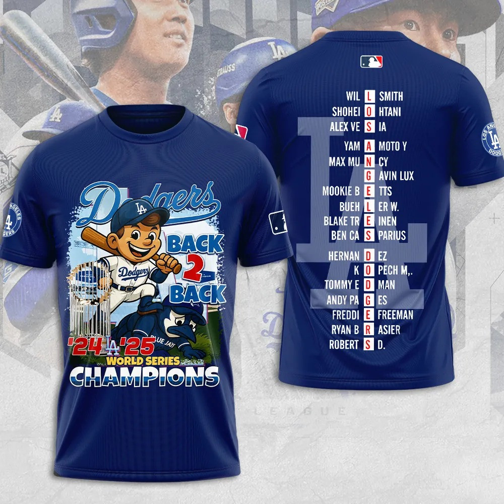 Los Angeles Dodgers 2025 World Series Champions T-Shirt Baseball Clothes LA Dodgers Lover Gifts-1