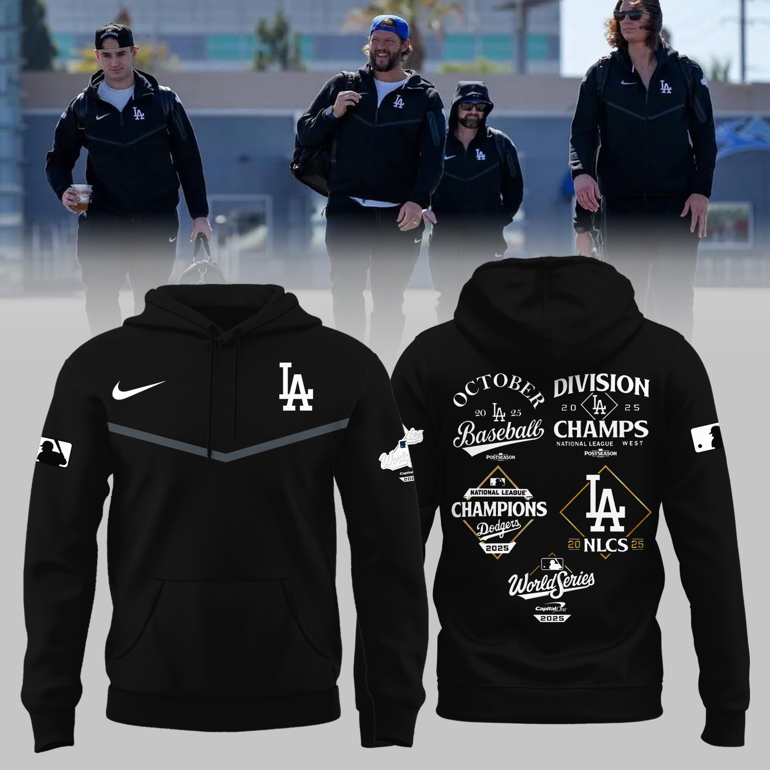 Los Angeles Dodgers 2025 World Series Hoodie Division Champs 2025 Baseball Christmas Gifts-1
